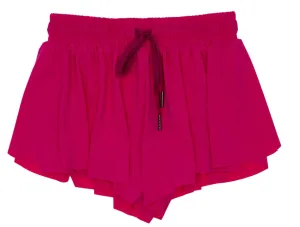 Magenta Butterfly Flowy Shorts