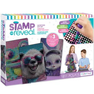 Make It Real Stamp to Reveal Dot Art Kit - DJ Bunny, Frog Princess, Chillin Panda