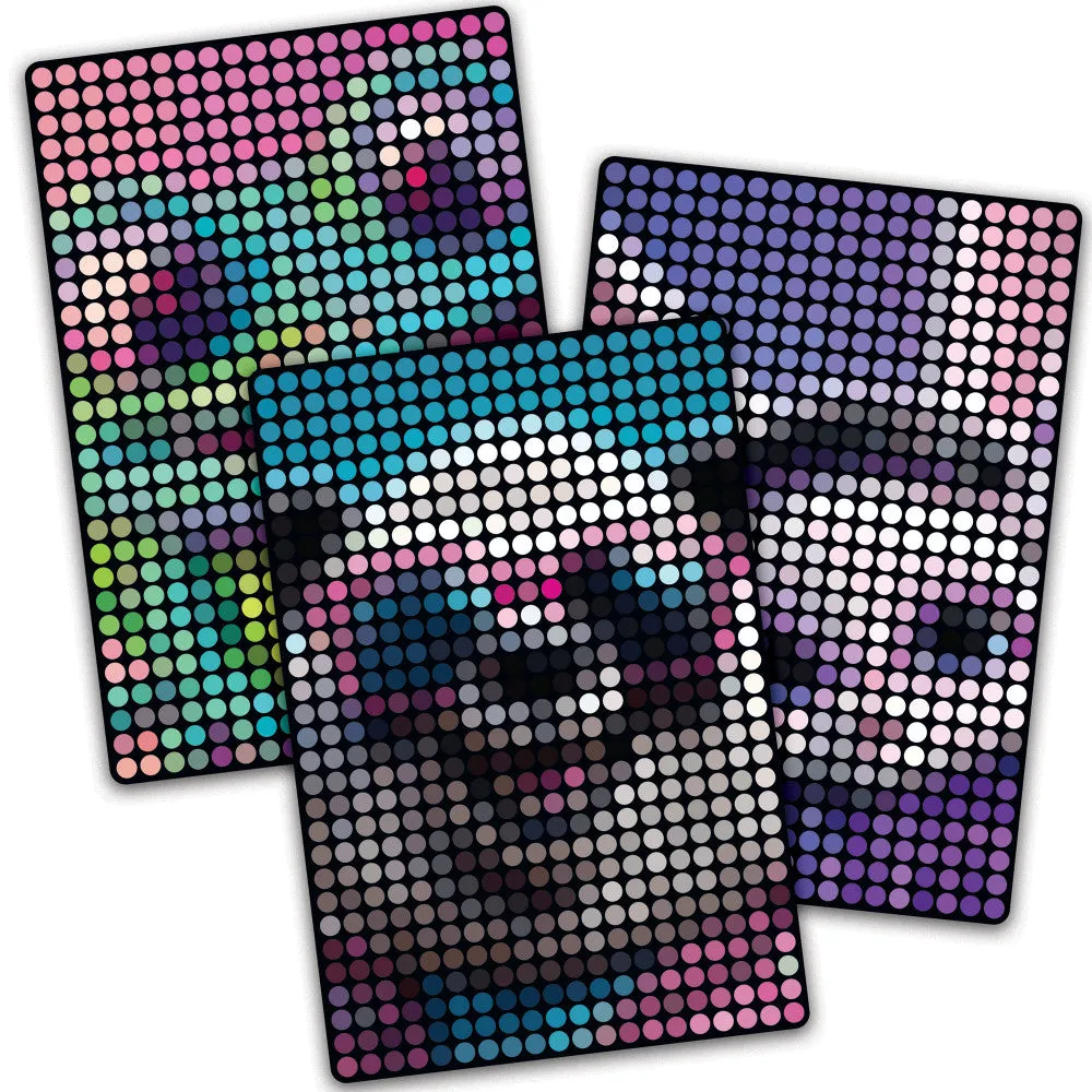 Make It Real Stamp to Reveal Dot Art Kit - DJ Bunny, Frog Princess, Chillin Panda