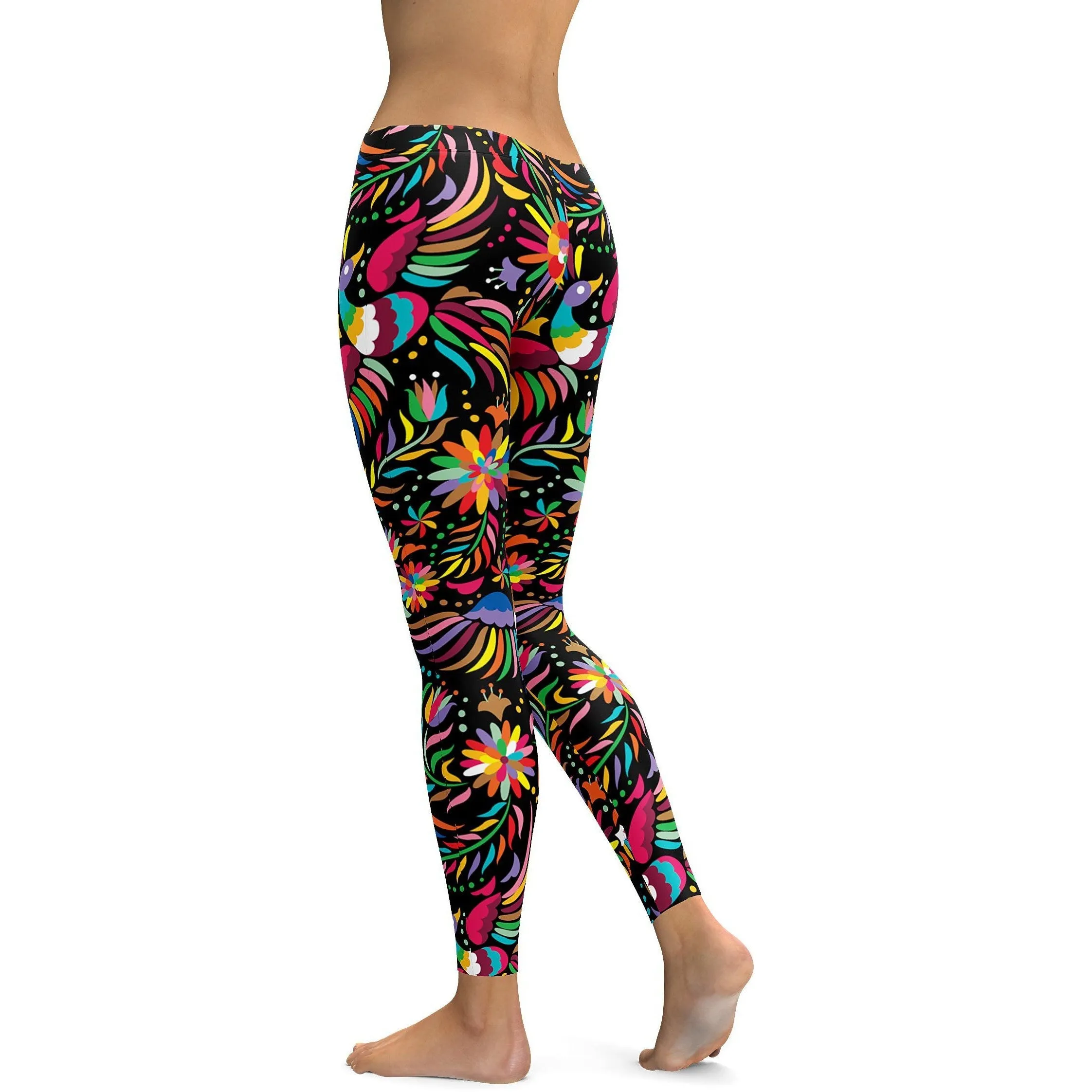 Mexican Colorful Dark Pattern Leggings