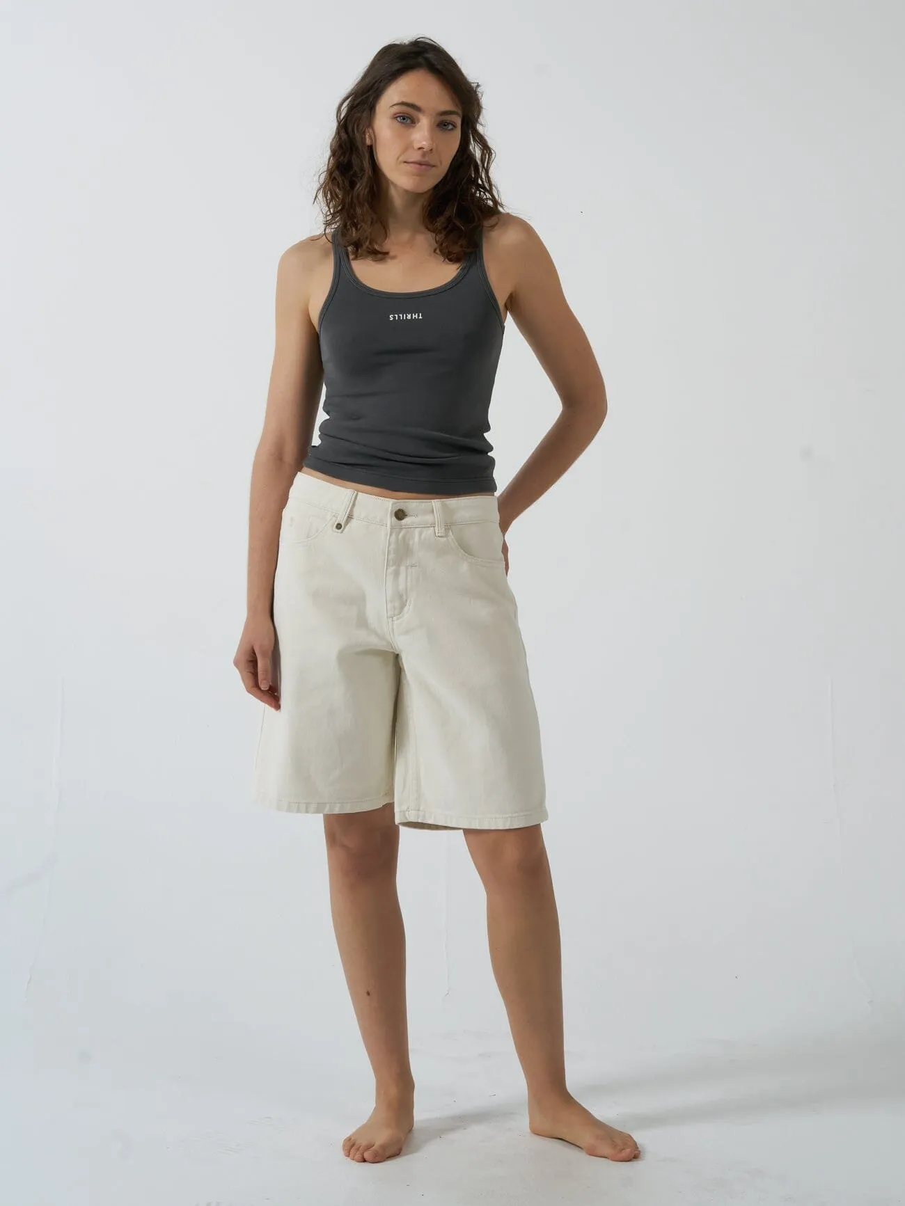 Minimal Thrills Scoop Tank - Merch Black