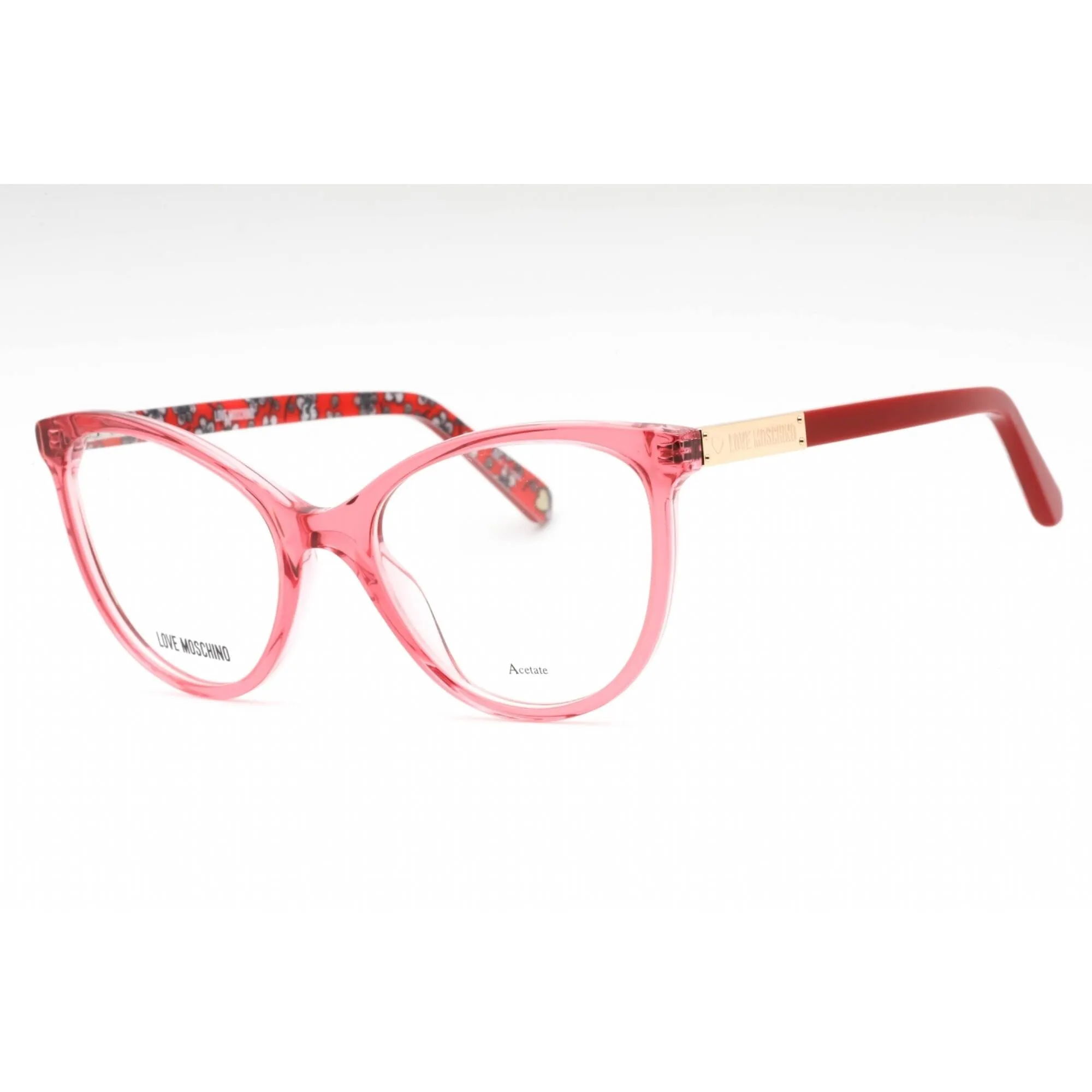 Moschino Love Women's Eyeglasses - Red Plastic Cat Eye Full Rim Frame | MOL574 0C9A 00