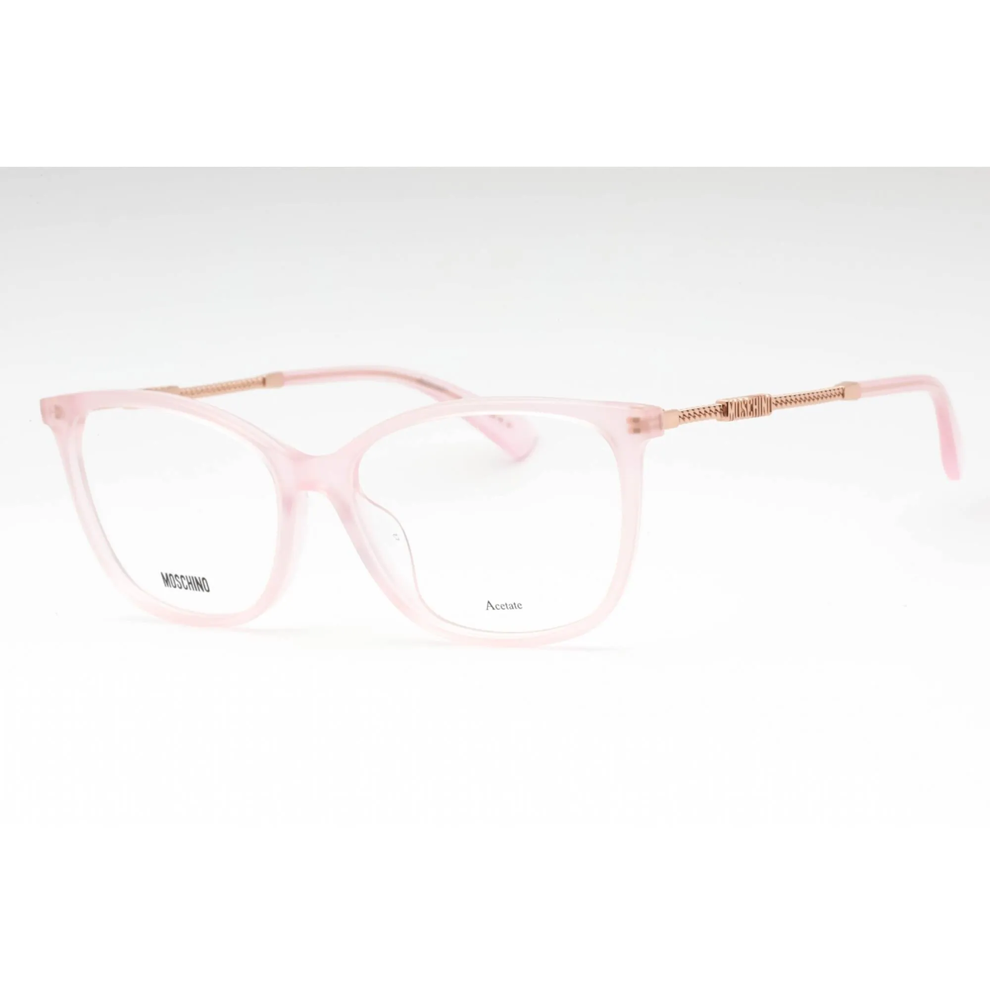 Moschino Women's Eyeglasses - Pink Acetate Cat Eye Shape Full Rim Frame | MOS616/F 35J