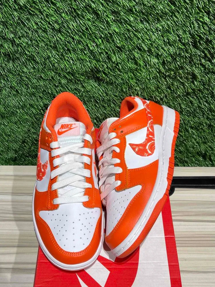Nike Dunk Low Essential Paisley Pack Orange (Women's) Sz 5.5Y/7W.