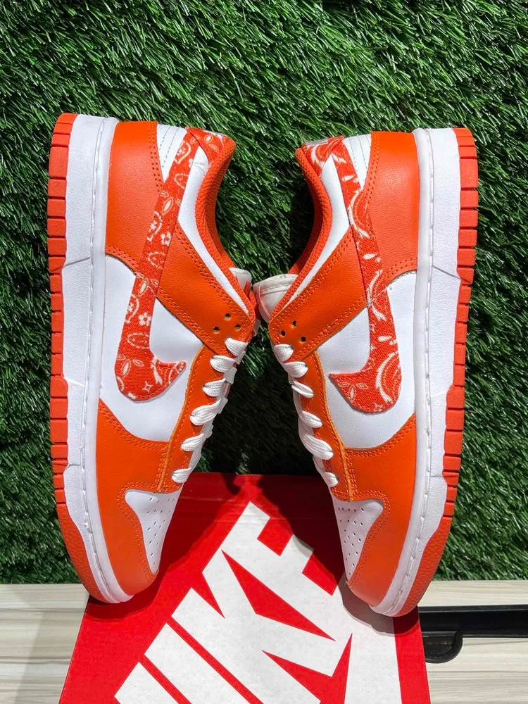 Nike Dunk Low Essential Paisley Pack Orange (Women's) Sz 5.5Y/7W.