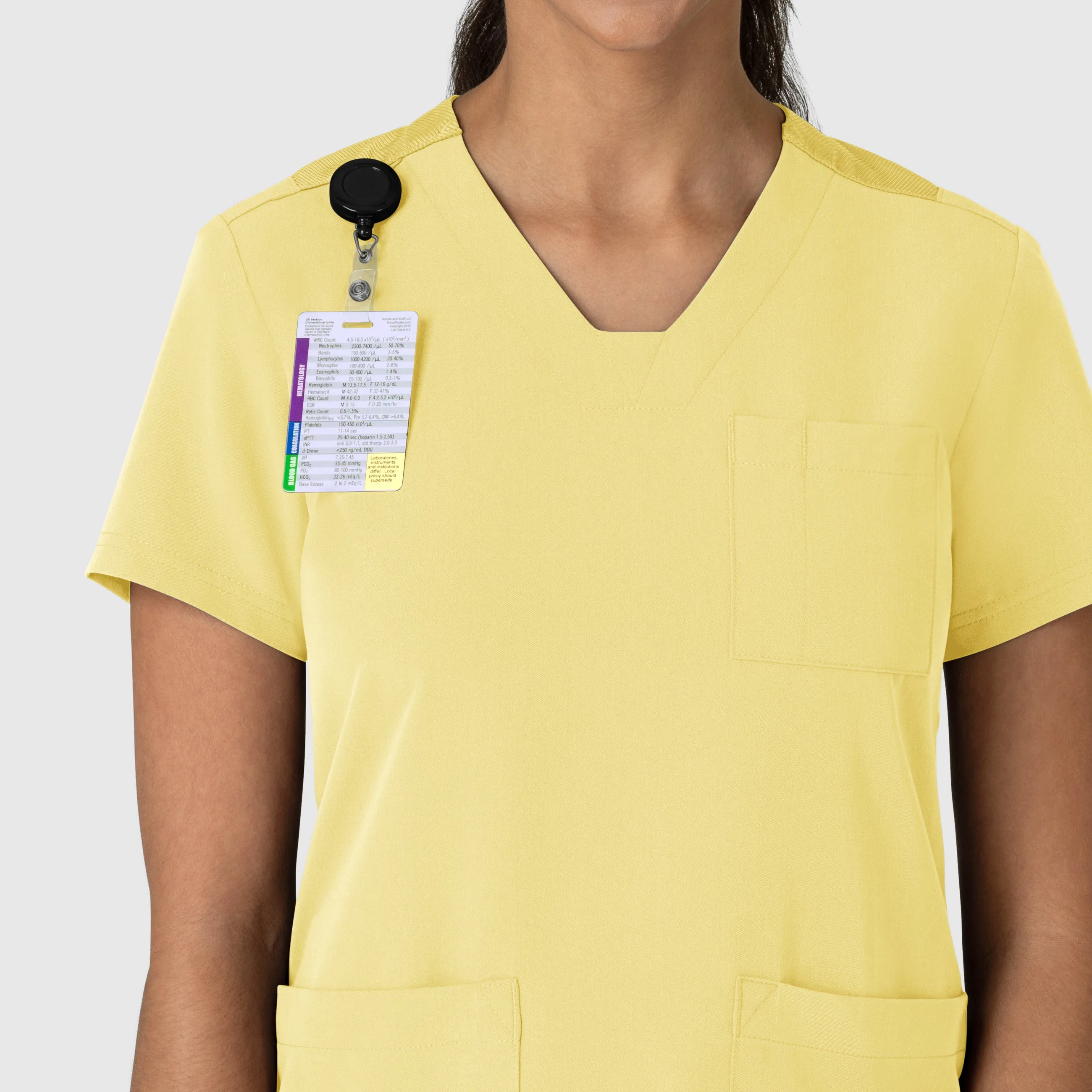 Nova Women's Flex-n-Reach V-Neck Scrub Top - Sunshine Yellow