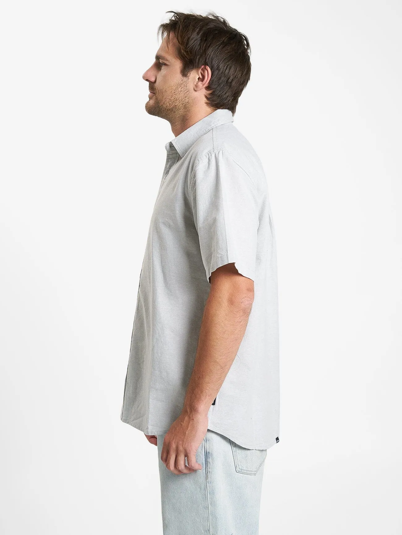 Occasions Oxford Short Sleeve Shirt - Abbey Stone
