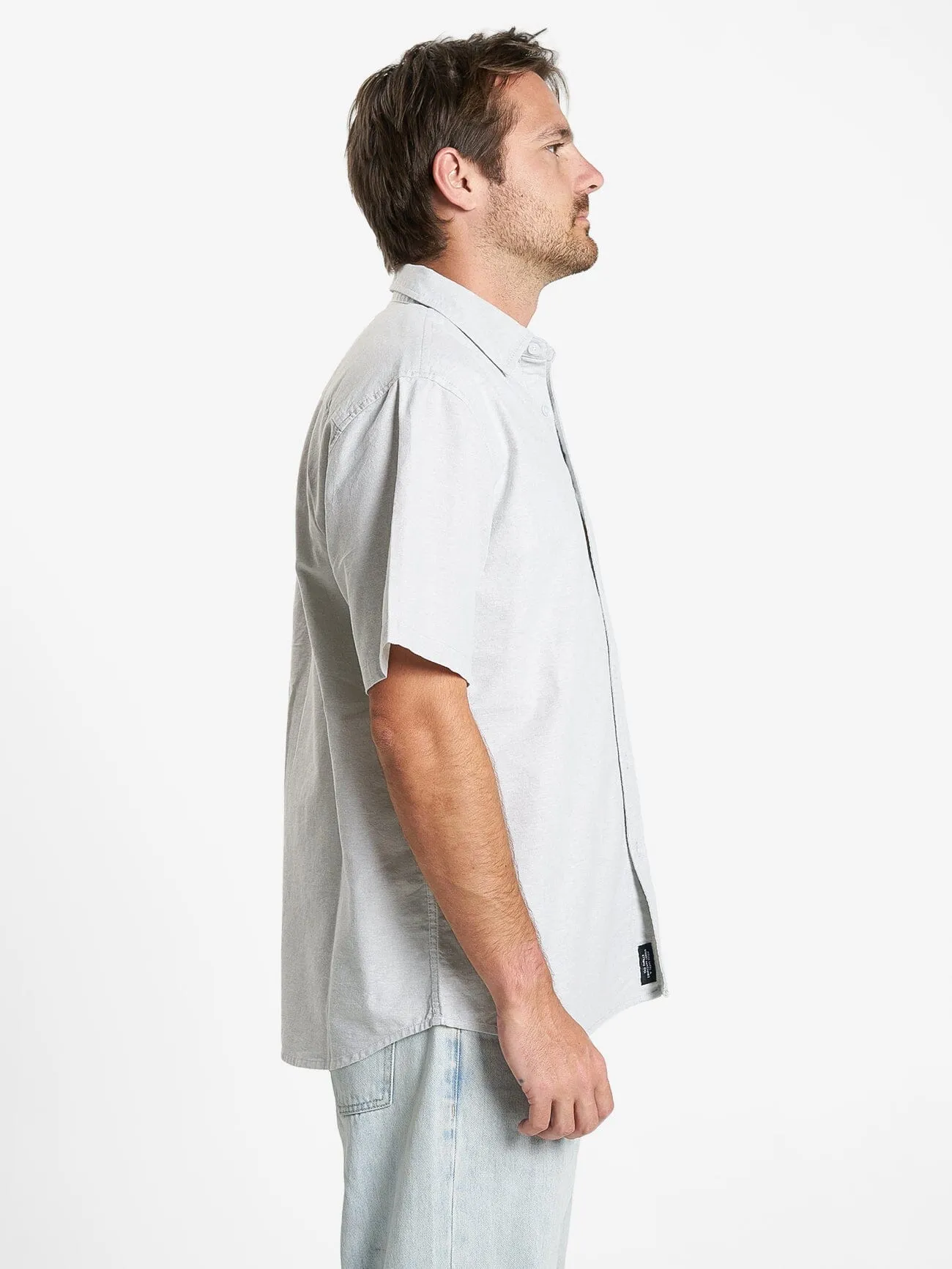 Occasions Oxford Short Sleeve Shirt - Abbey Stone