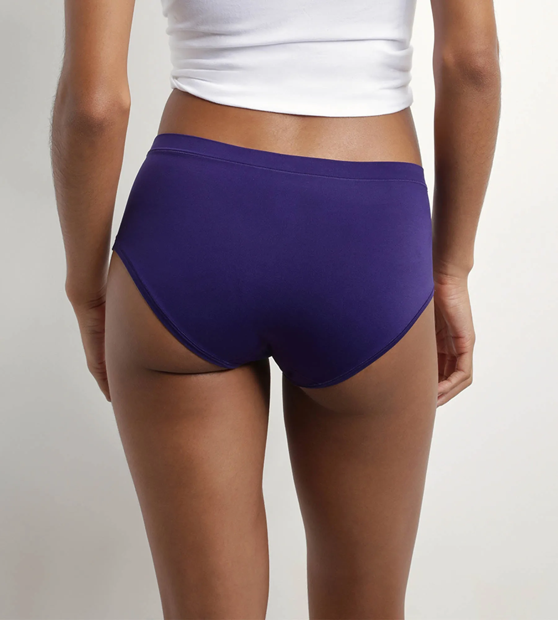 Oh My Dim's Pack of 2 women's shorties in Fuchsia and Violet microfibre