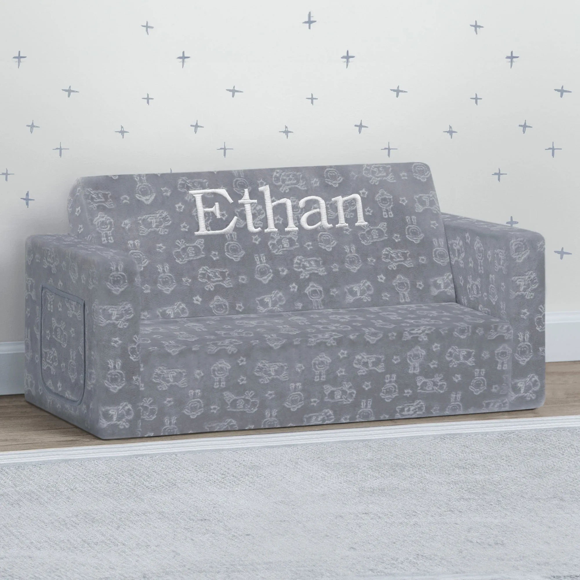 Personalized Perfect Sleeper Extra Wide Convertible Sofa To Lounger