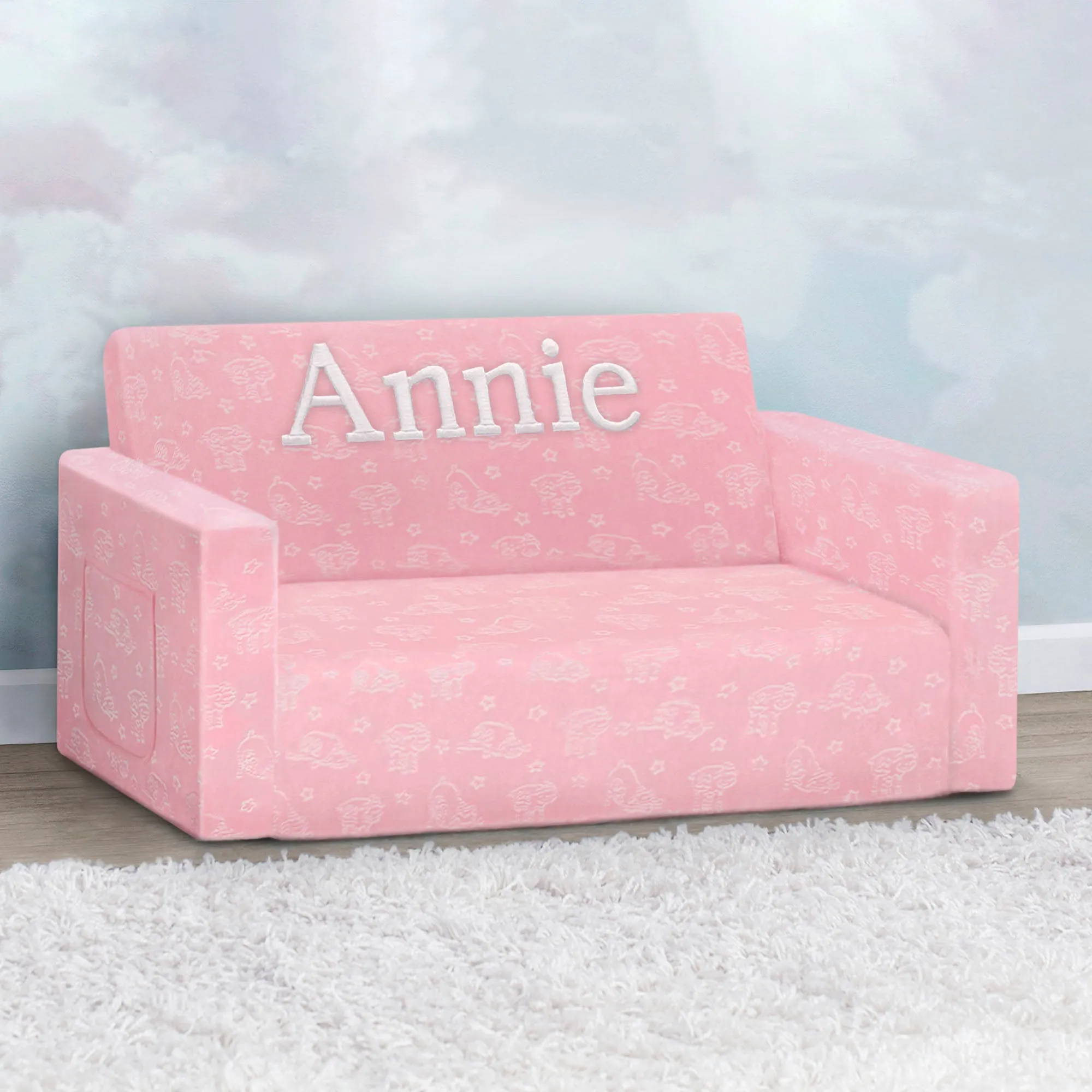 Personalized Perfect Sleeper Extra Wide Convertible Sofa To Lounger