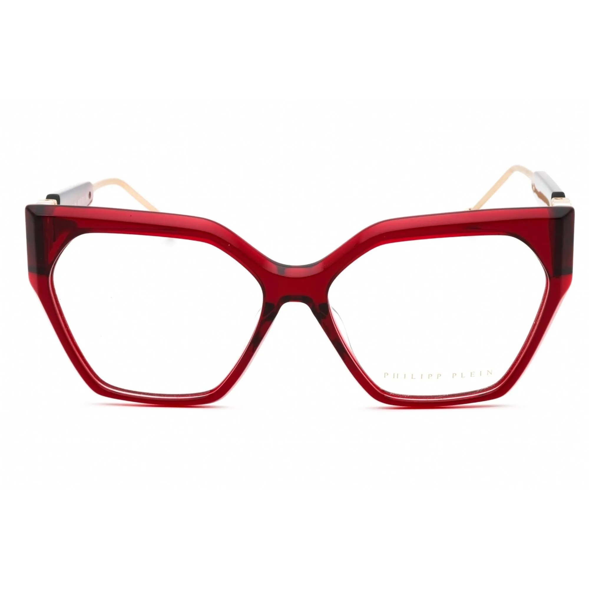 Philipp Plein Women's Eyeglasses - Red Plastic Full Rim Cat Eye Frame | VPP068S 0V64