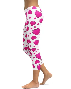 Pink Heart Shaped Balloons Capris