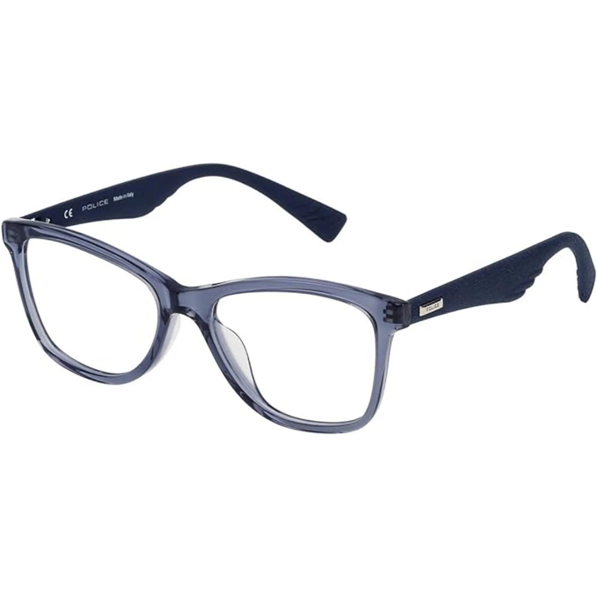 Police Women's Eyeglasses - Shiny Blue Plastic Butterfly Frame | POLICE VPL414 892