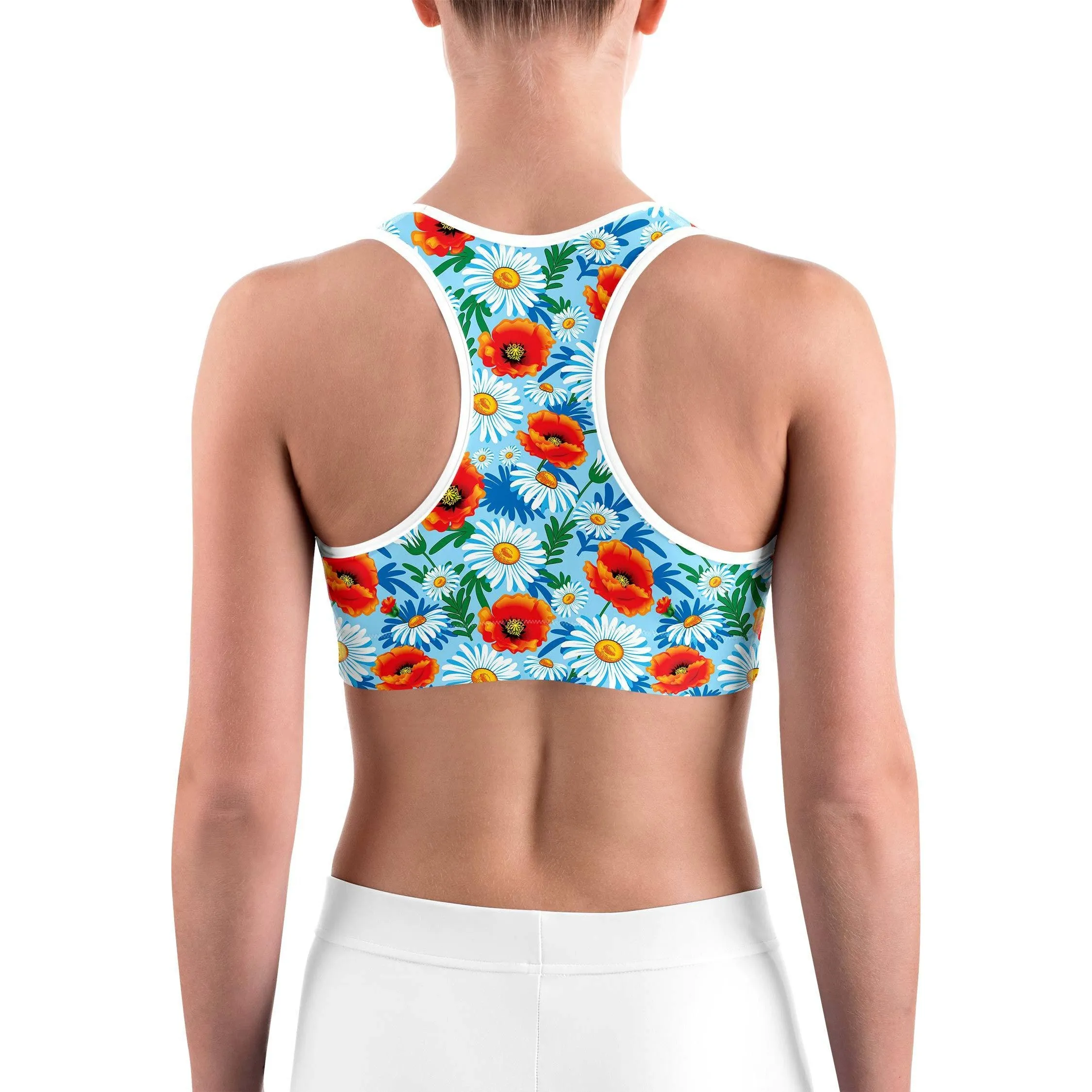 Poppy & Daisy Floral Sports bra