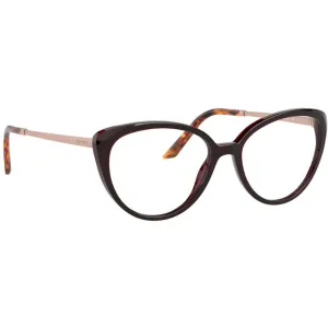 Prada Women's Eyeglasses - Full Rim Bordeaux Plastic Frame | PRADA 0PR 06WV UAN1O151