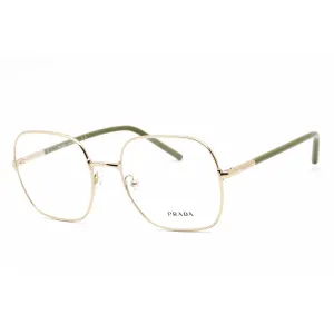 Prada Women's Eyeglasses - Full Rim Square Pale Gold Metal Frame | 0PR 56WV ZVN1O1