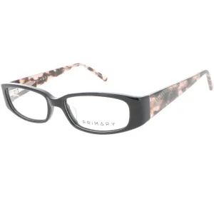 Primary Women's Eyeglasses - Demo Lens Plastic Rectangular Full Rim Frame | 1066 BLACK