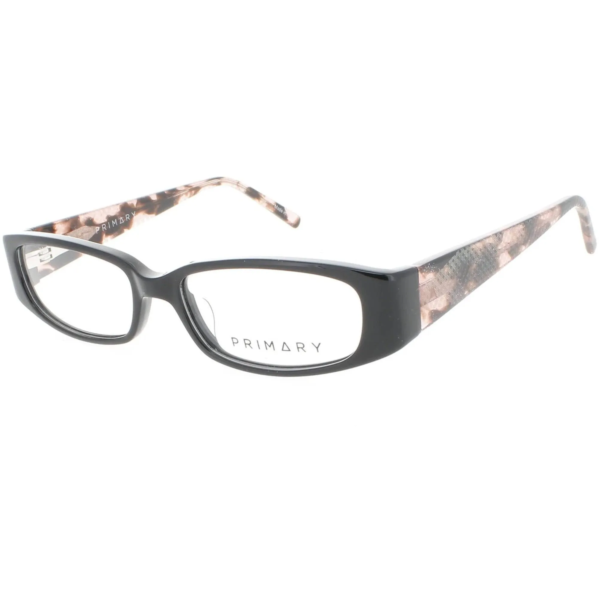 Primary Women's Eyeglasses - Demo Lens Plastic Rectangular Full Rim Frame | 1066 BLACK