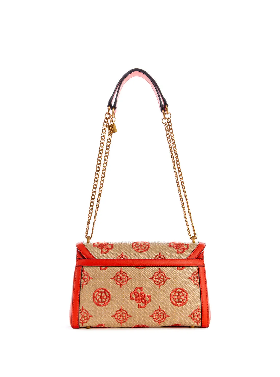 Red Katey Raffia Shoulder Bag