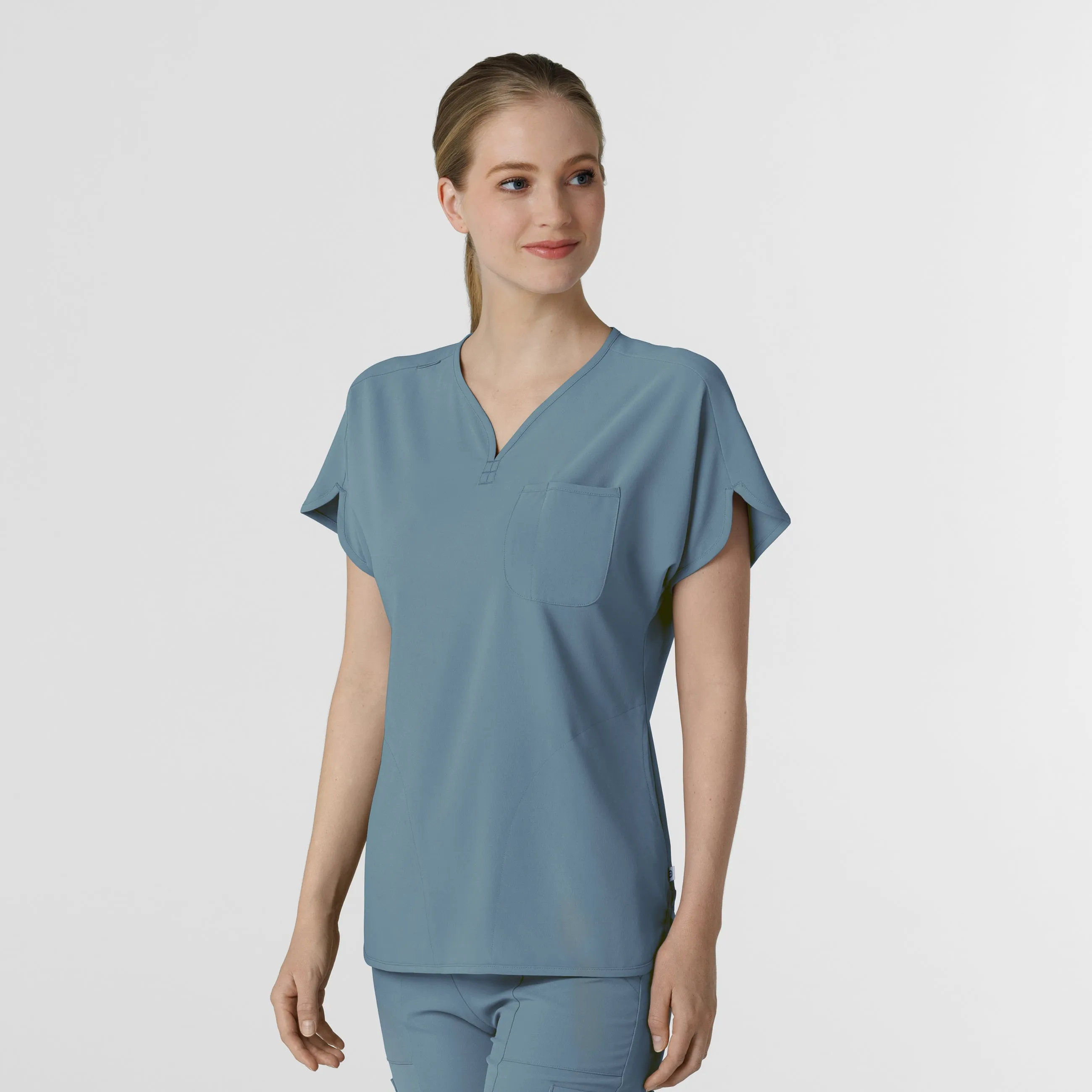 RENEW Women's Dolman Scrub Top - Elemental Blue