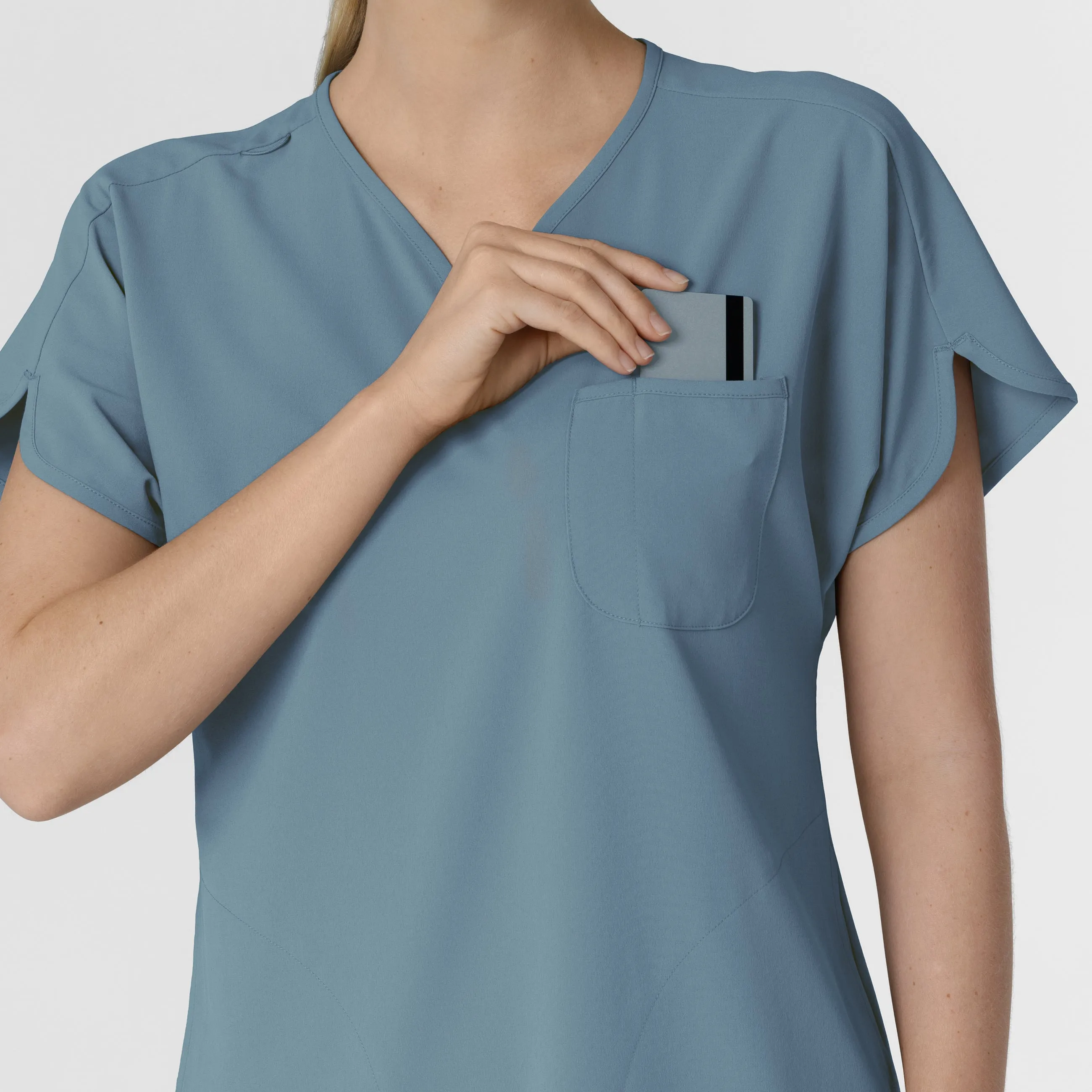 RENEW Women's Dolman Scrub Top - Elemental Blue