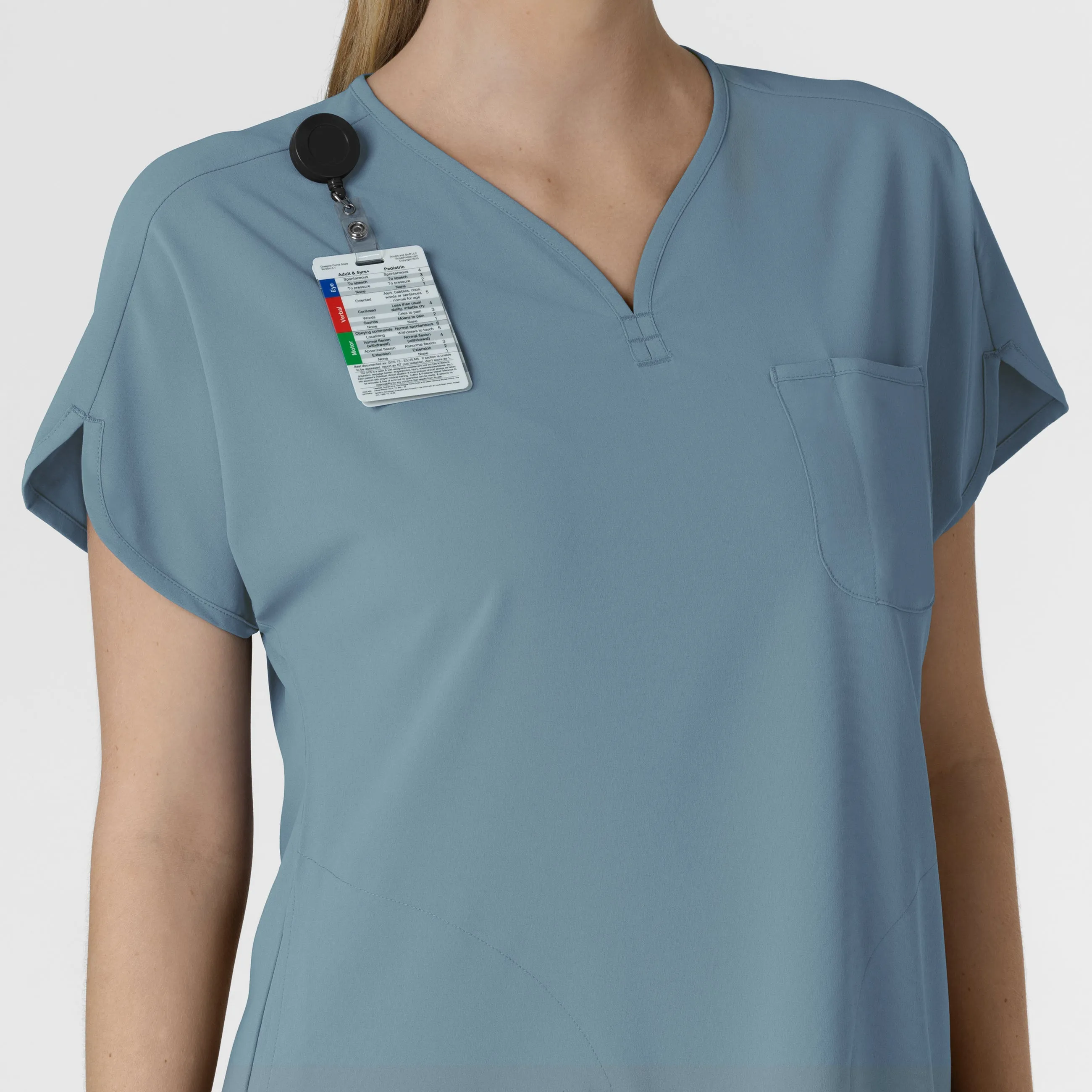 RENEW Women's Dolman Scrub Top - Elemental Blue