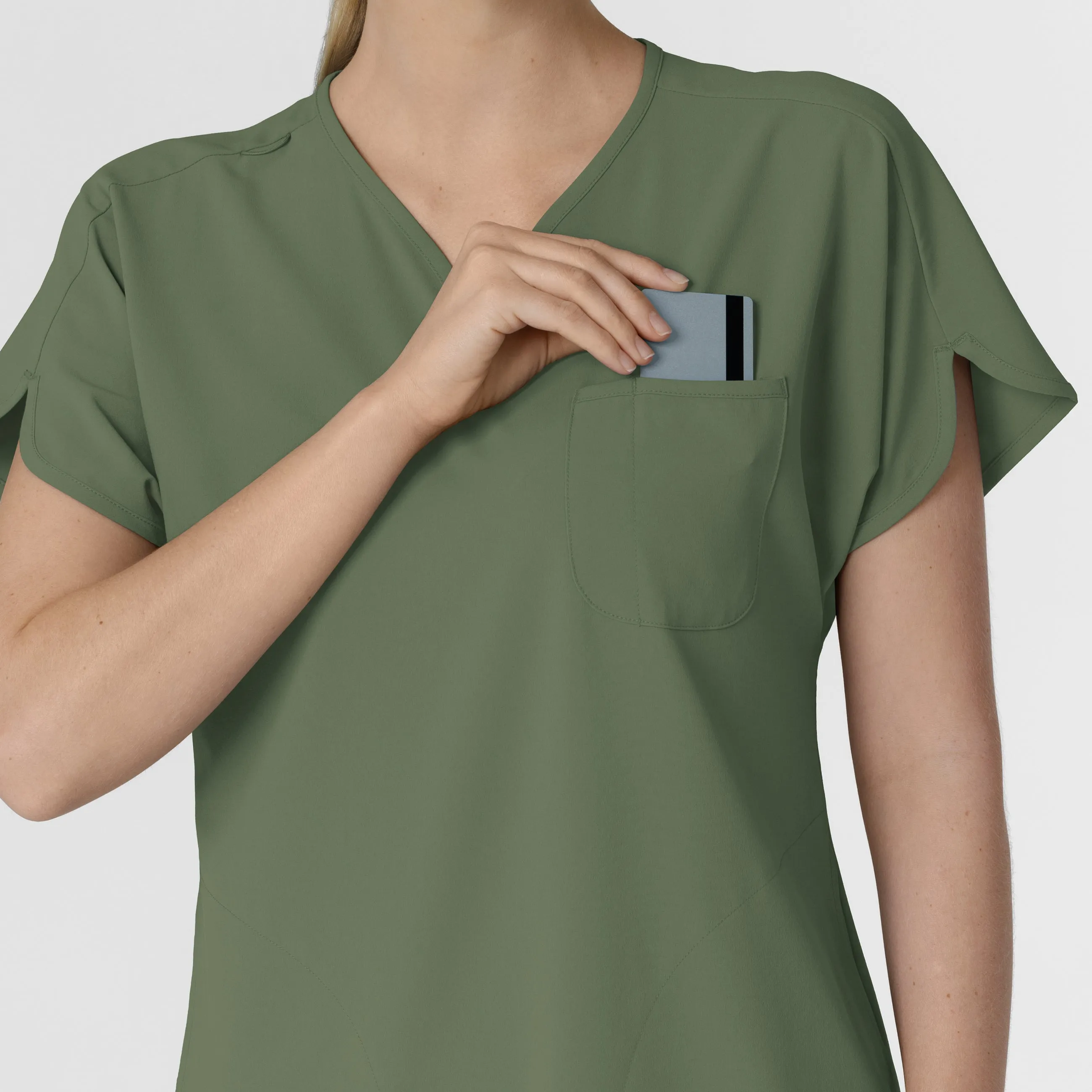 RENEW Women's Dolman Scrub Top - Olive