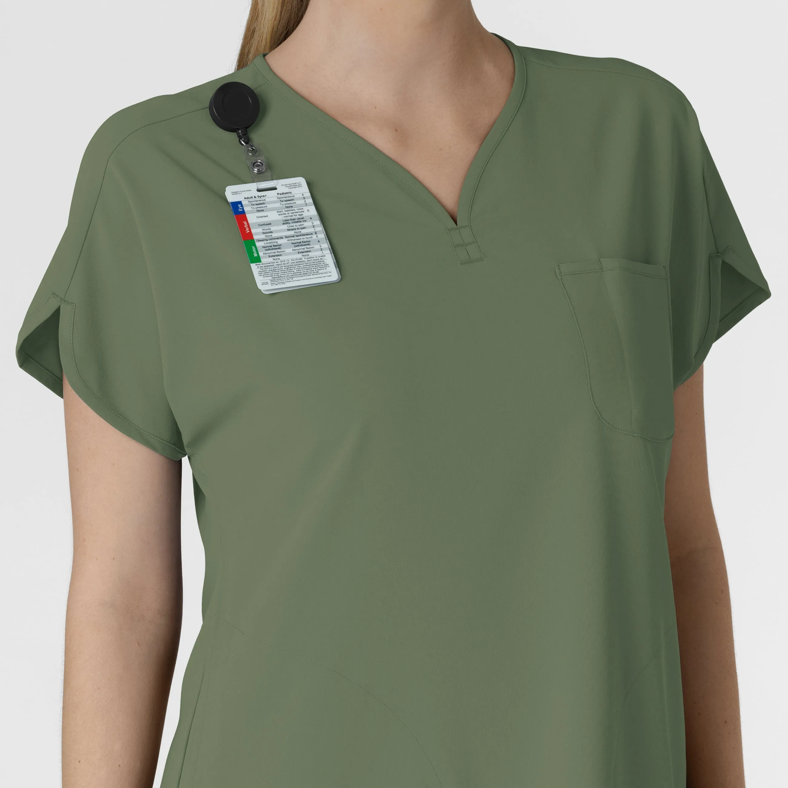 RENEW Women's Dolman Scrub Top - Olive