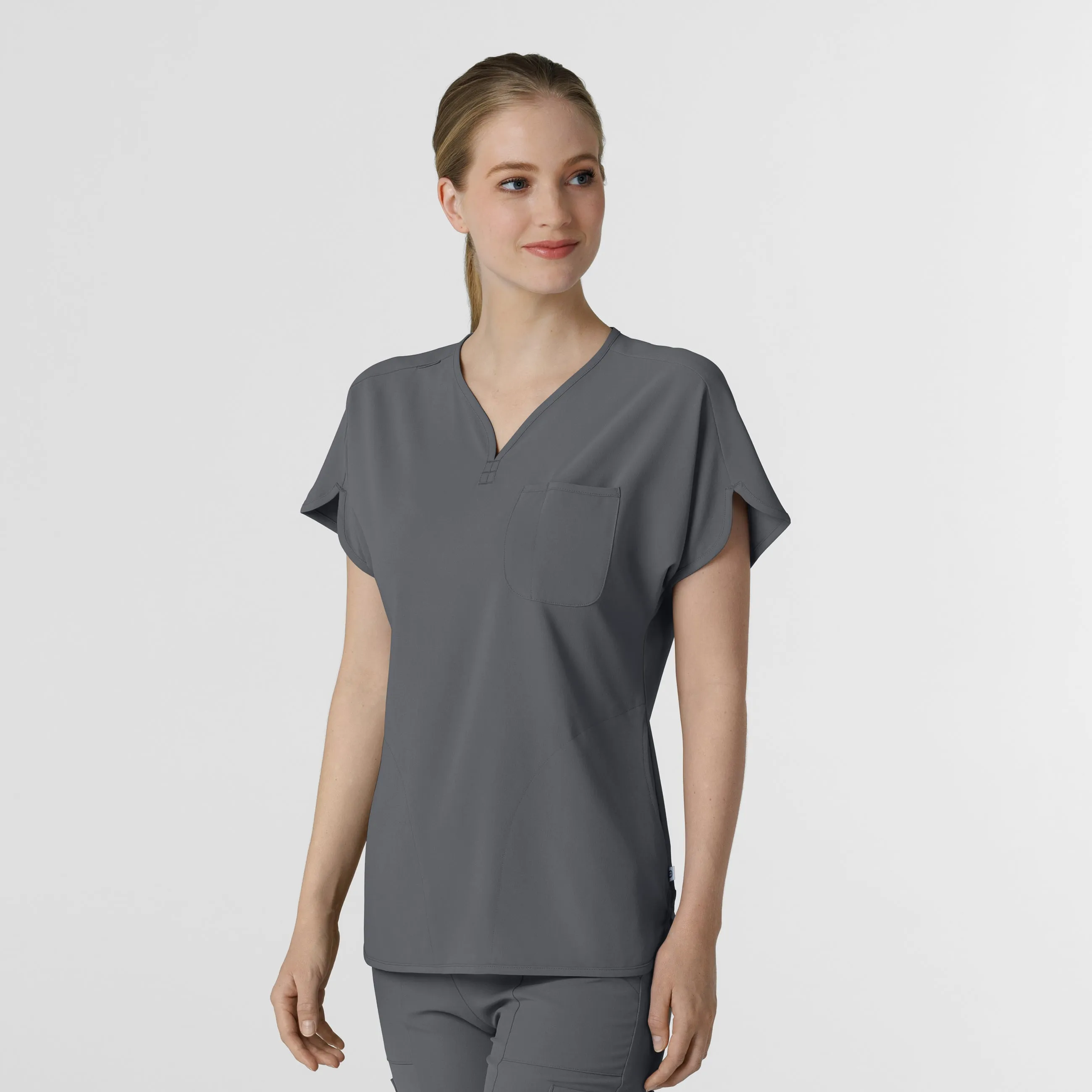 RENEW Women's Dolman Scrub Top - Pewter