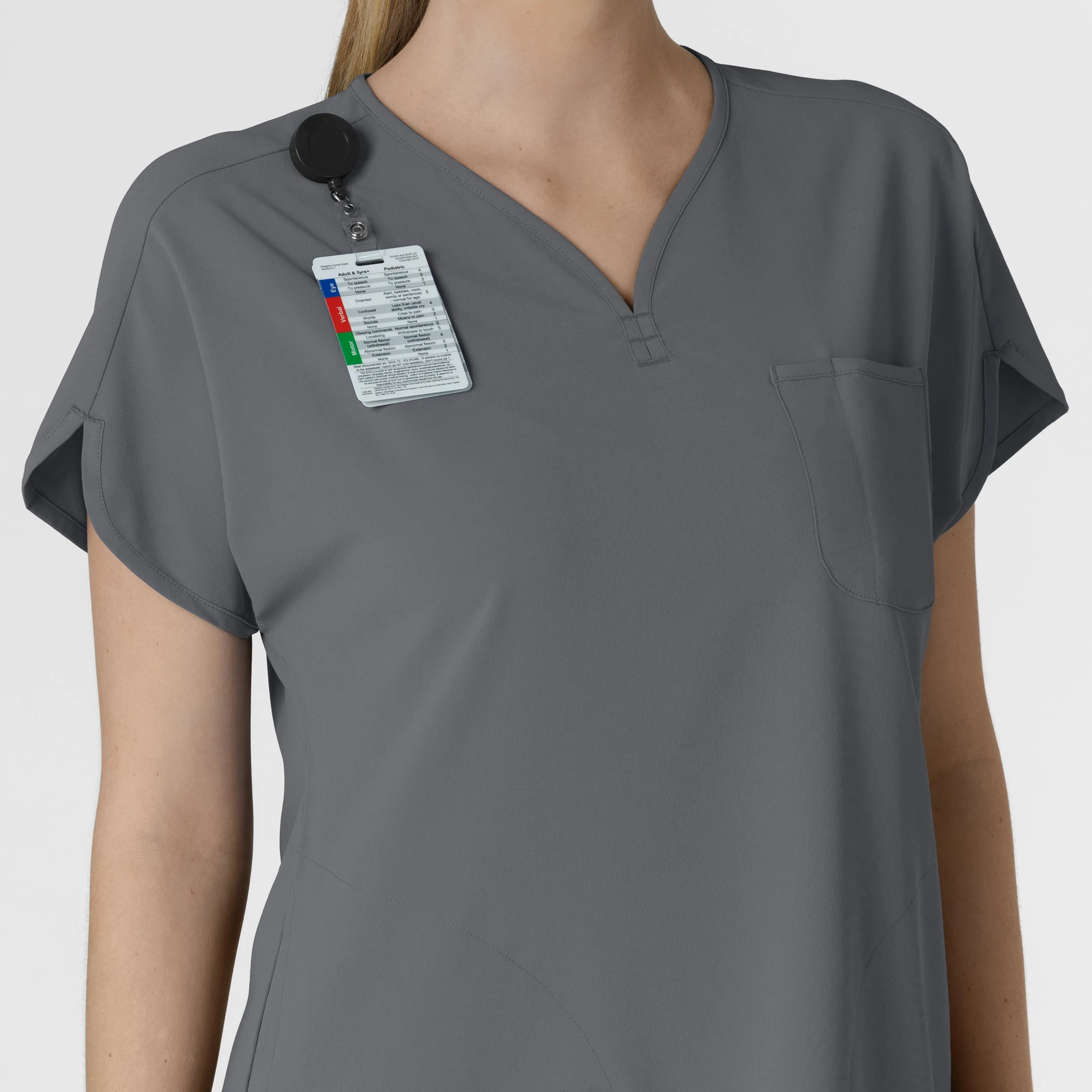 RENEW Women's Dolman Scrub Top - Pewter