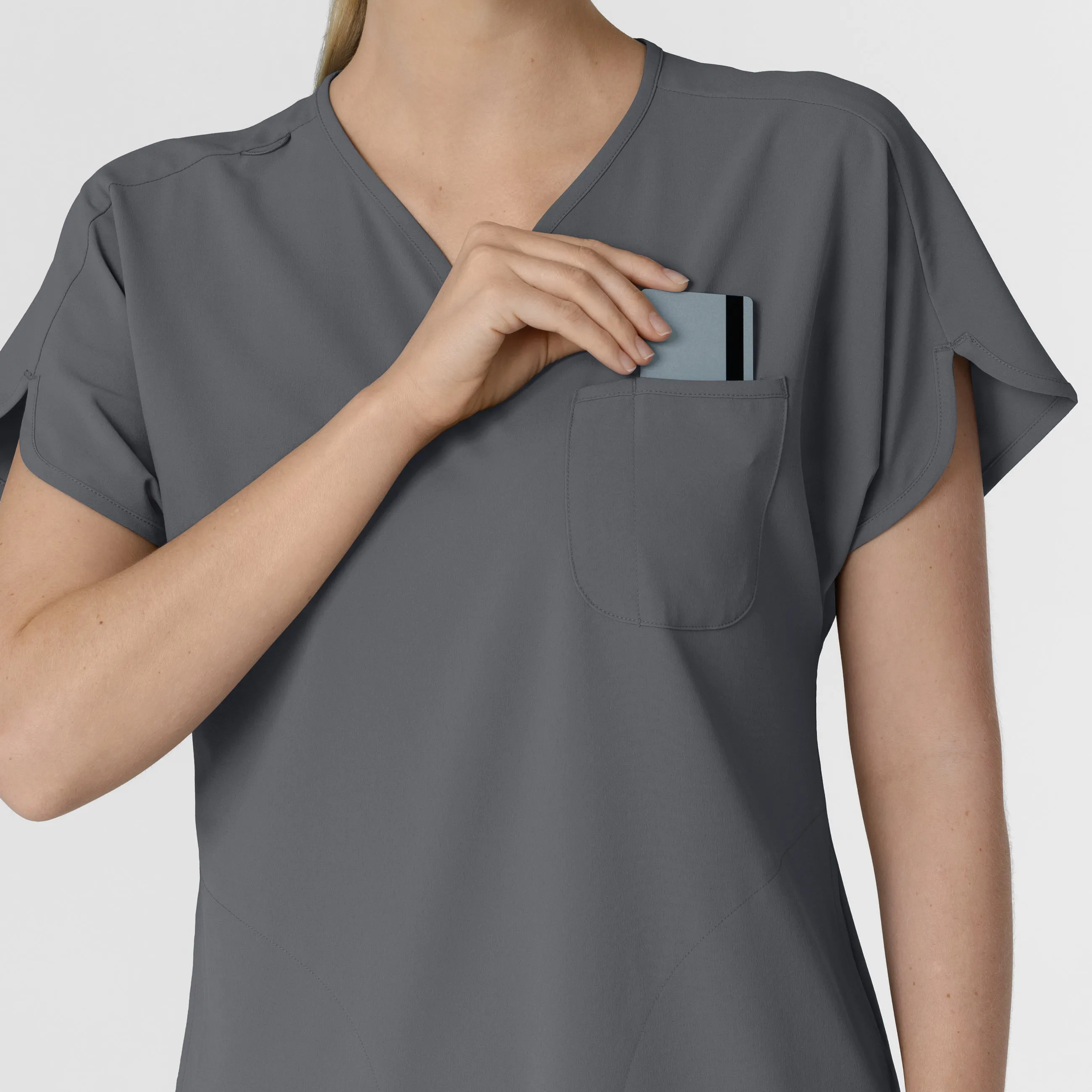 RENEW Women's Dolman Scrub Top - Pewter