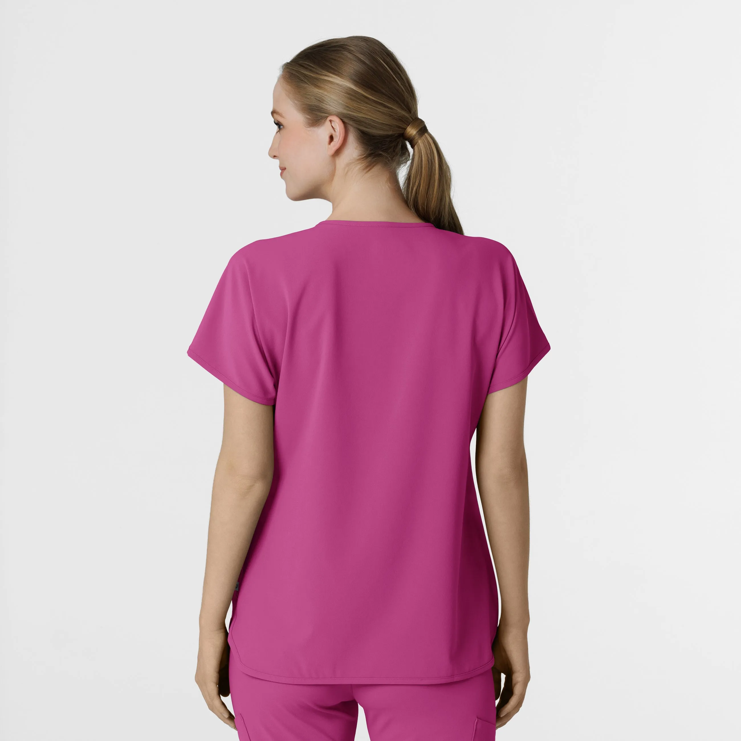 RENEW Women's Dolman Scrub Top - Raspberry