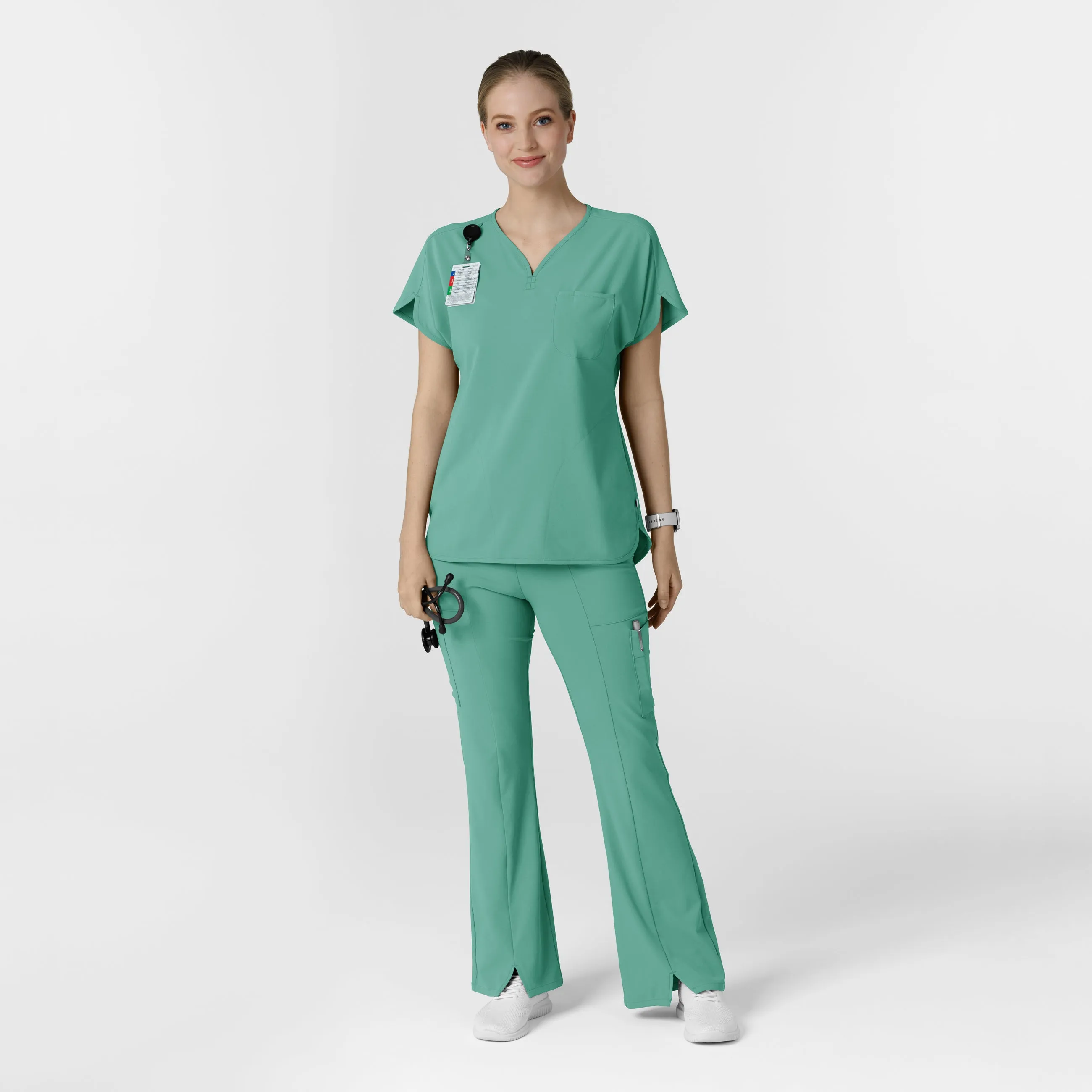 RENEW Women's Dolman Scrub Top - Turquoise
