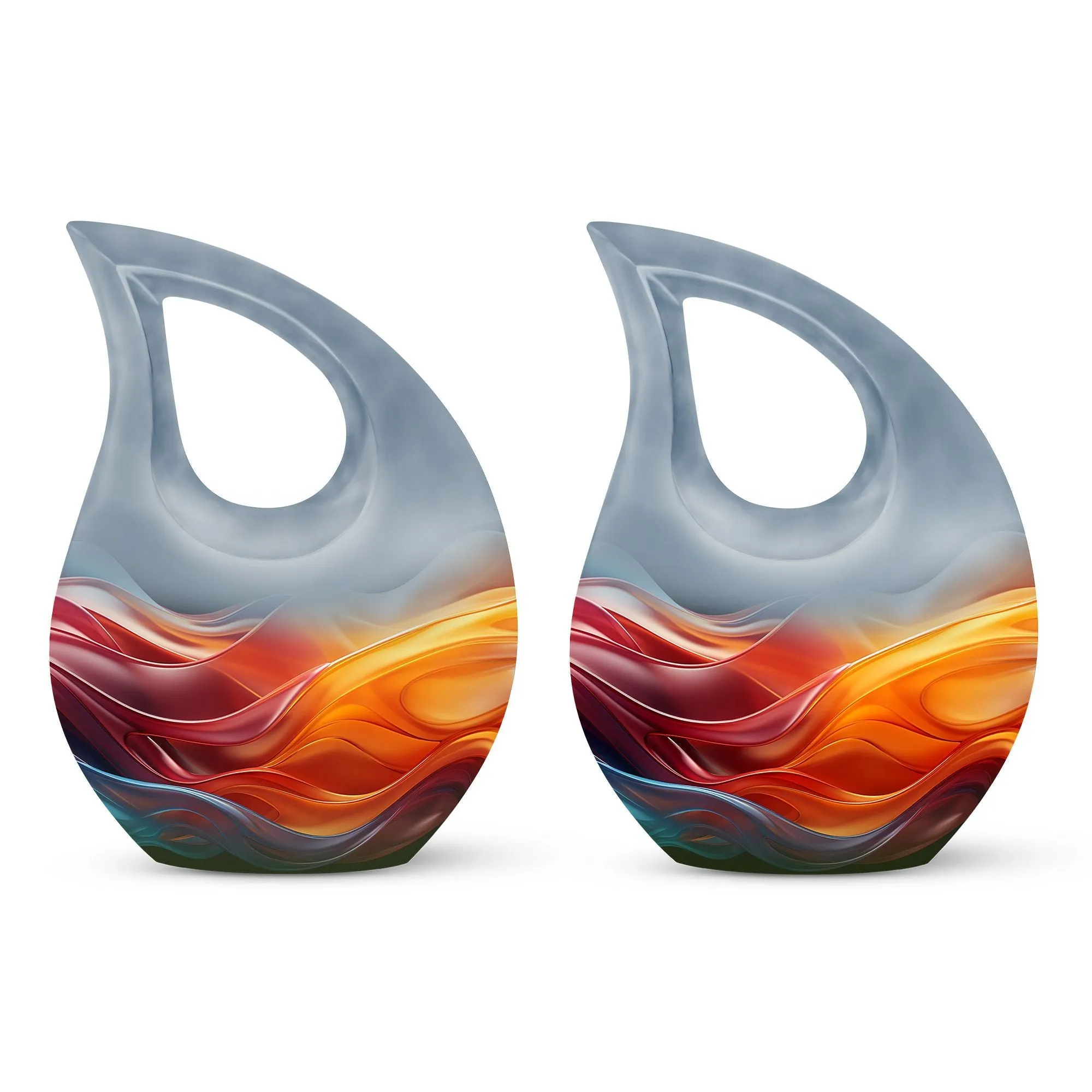 Resplendent Memorial Urn with Graceful Cross Drop Design