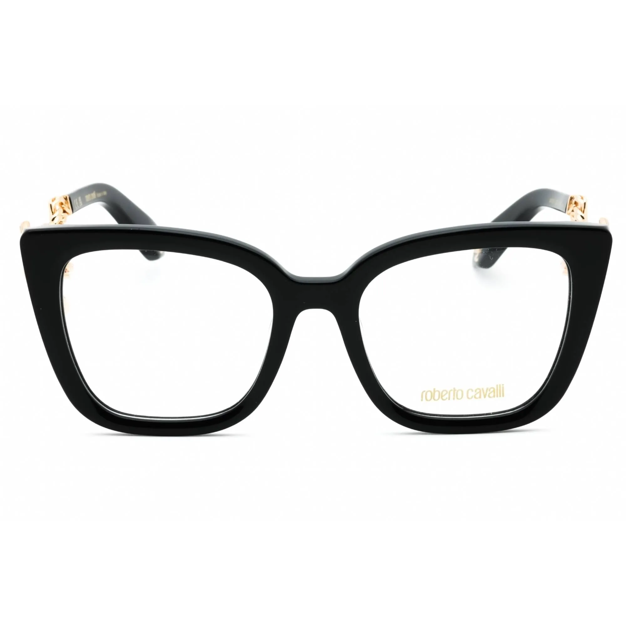 Roberto Cavalli Women's Eyeglasses - Black Plastic Full Rim Cat Eye | VRC051M 0700