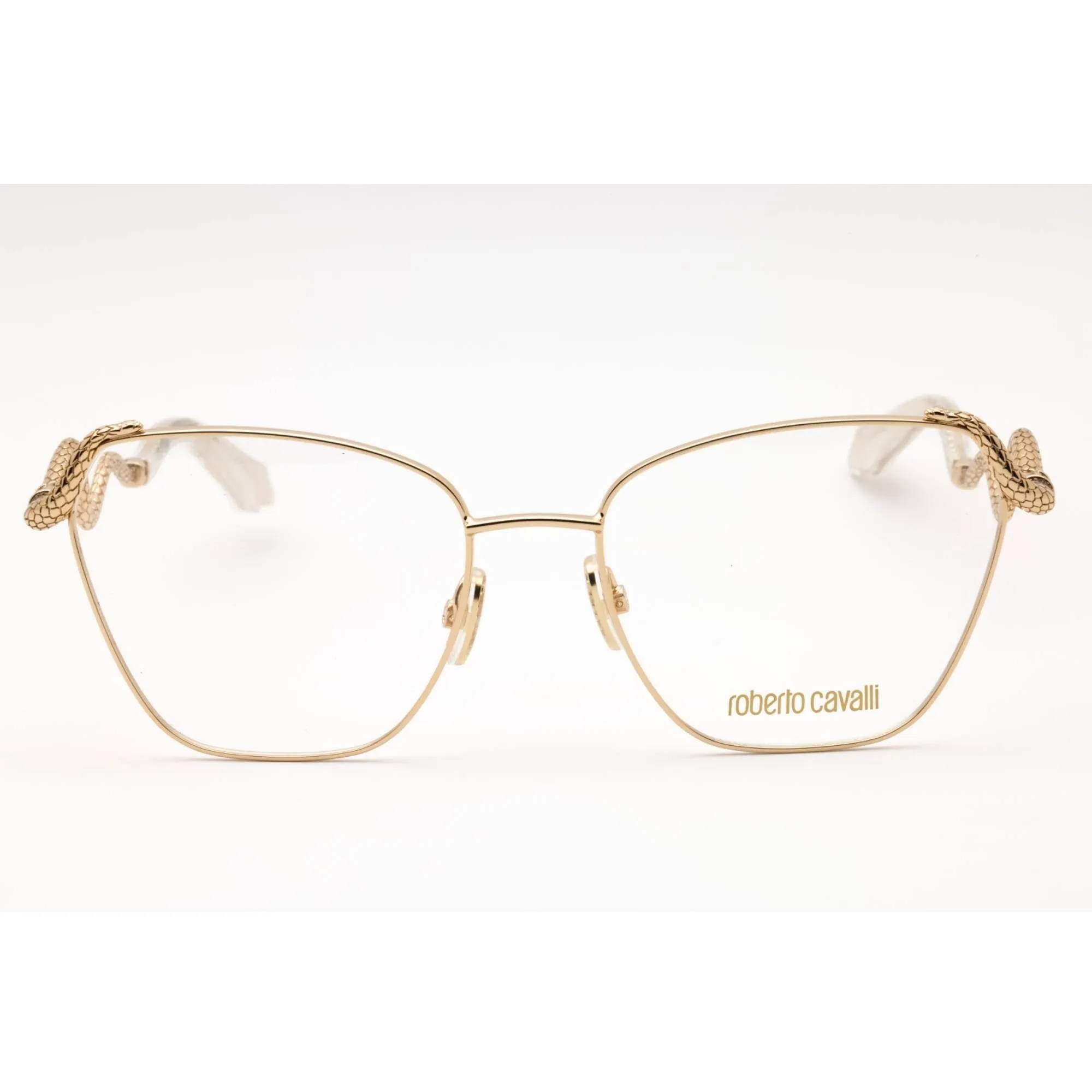 Roberto Cavalli Women's Eyeglasses - Rose Gold Metal Cat Eye Full Rim | VRC021M 0300