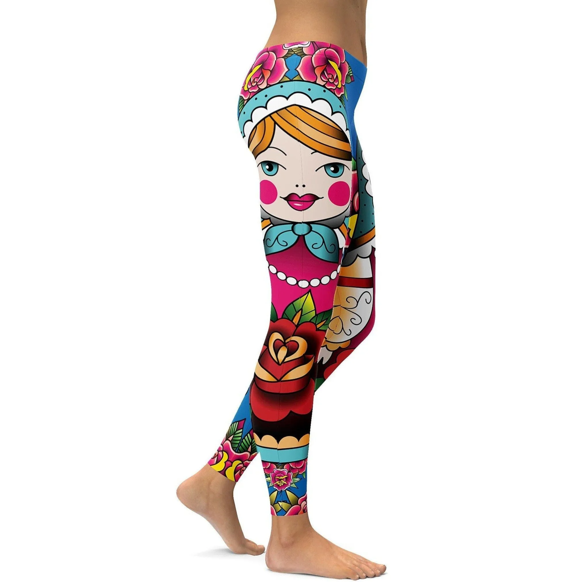 Russian Matryoshka Doll Leggings
