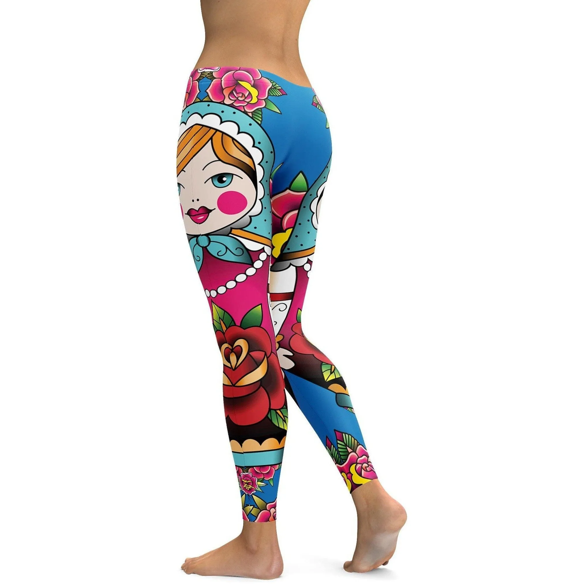 Russian Matryoshka Doll Leggings