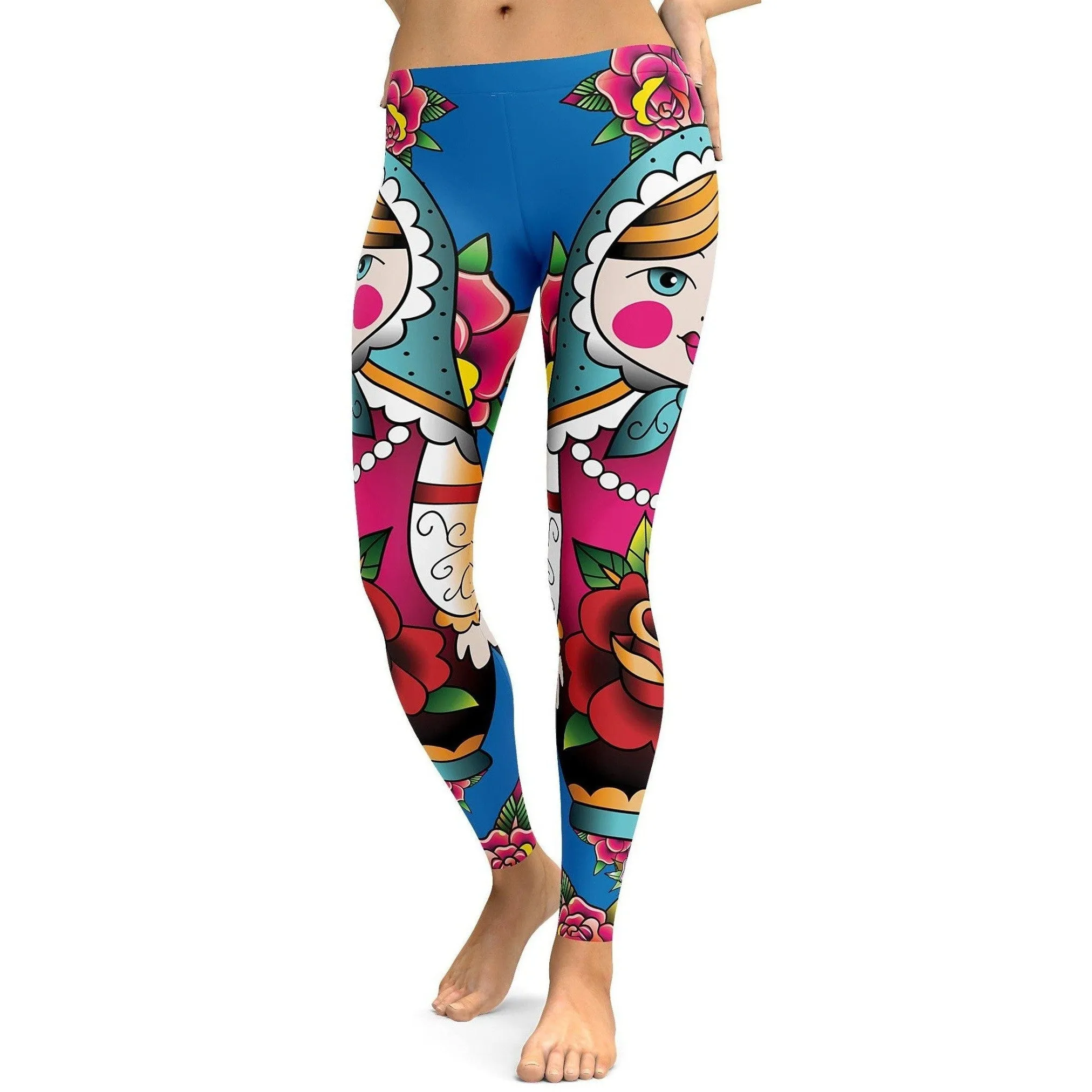 Russian Matryoshka Doll Leggings