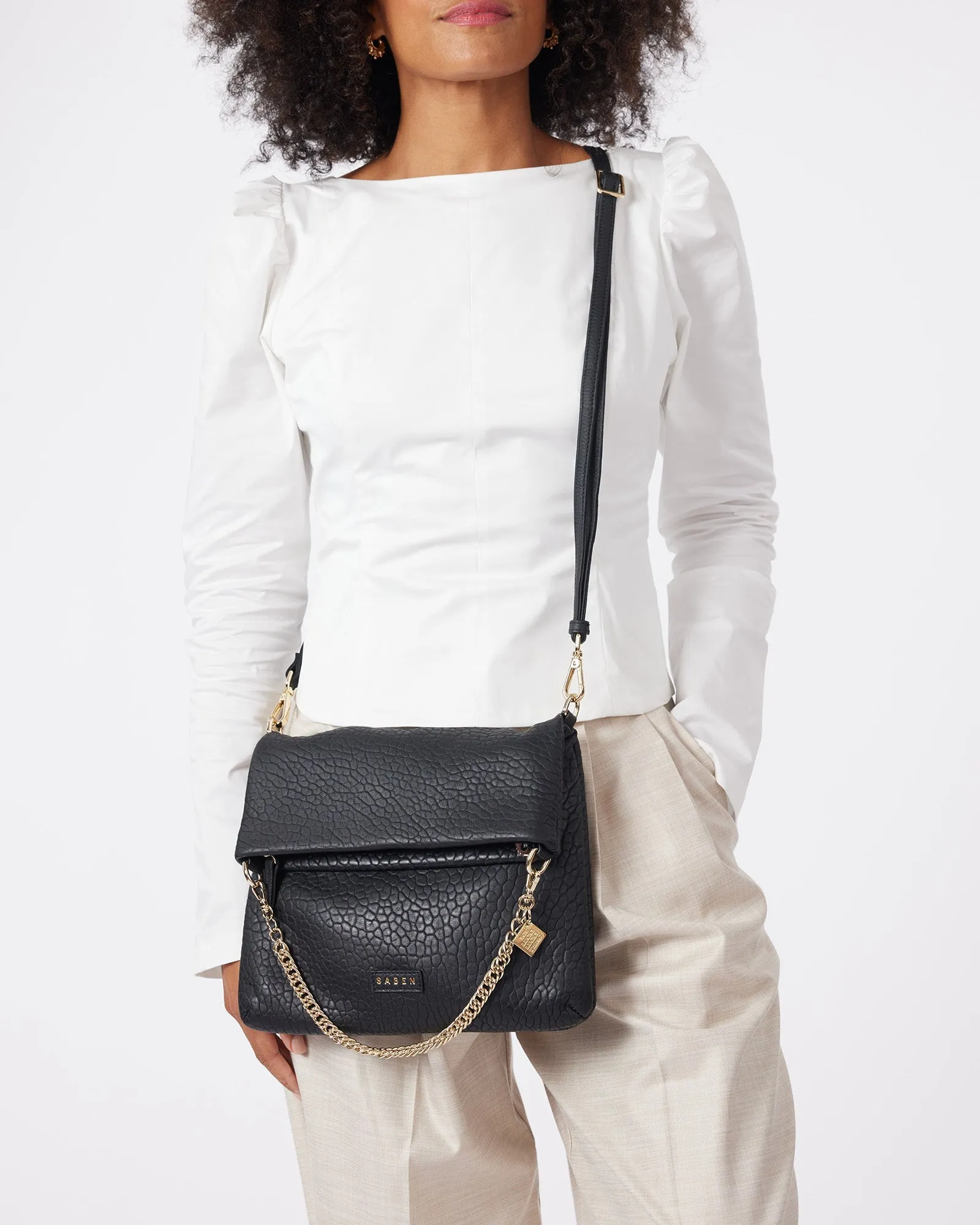 Saben Daria Shoulder Bag Black Bubble
