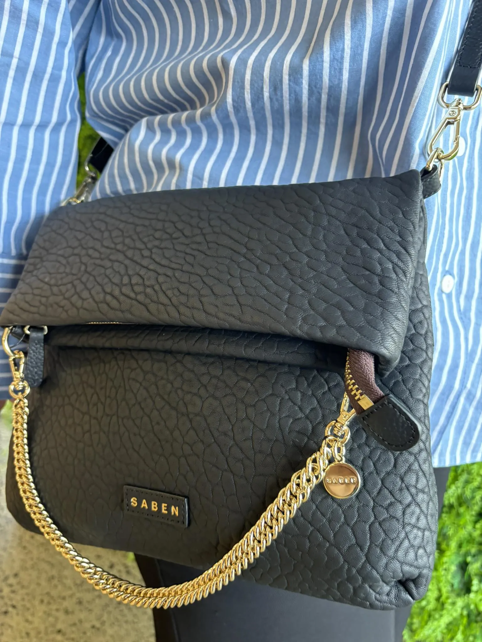 Saben Daria Shoulder Bag Black Bubble