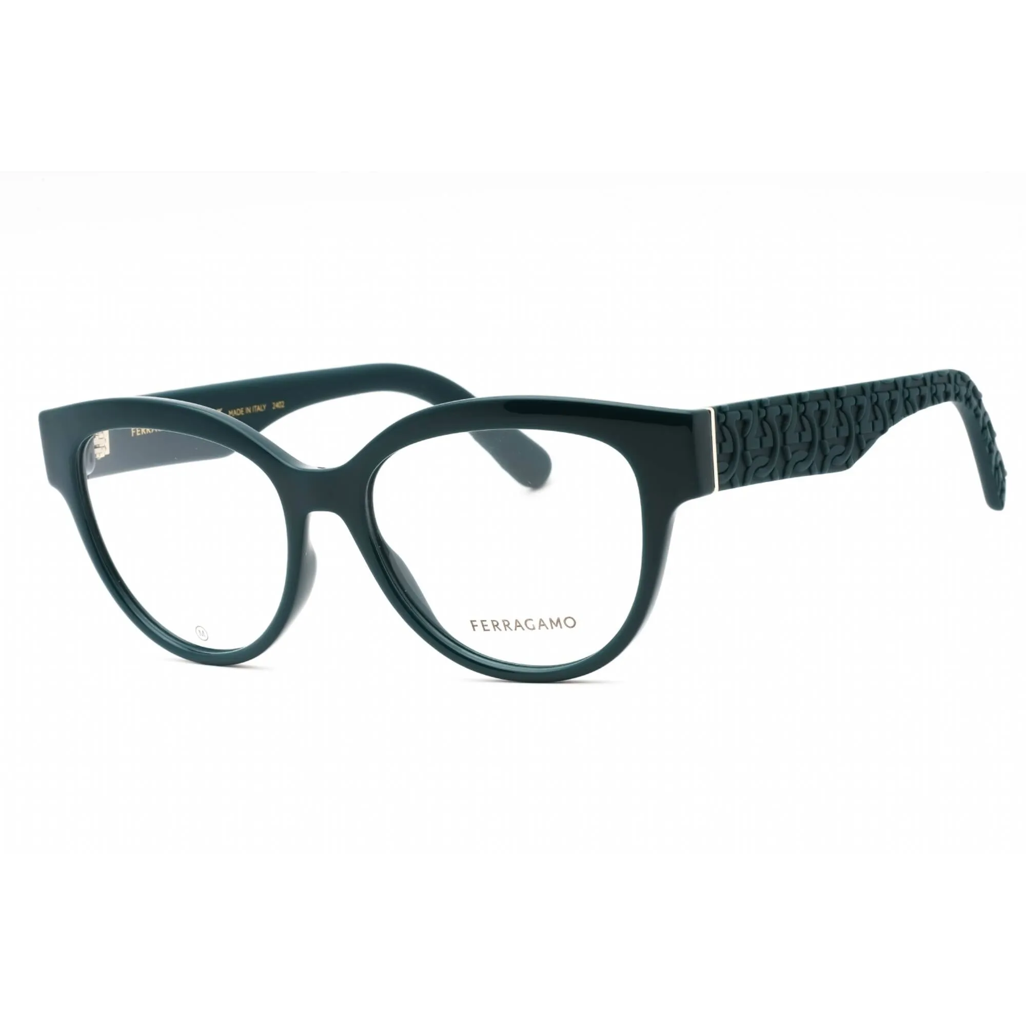 Salvatore Ferragamo Women's Eyeglasses - Petrol Cat Eye Full Rim Frame | SF2957EN 321