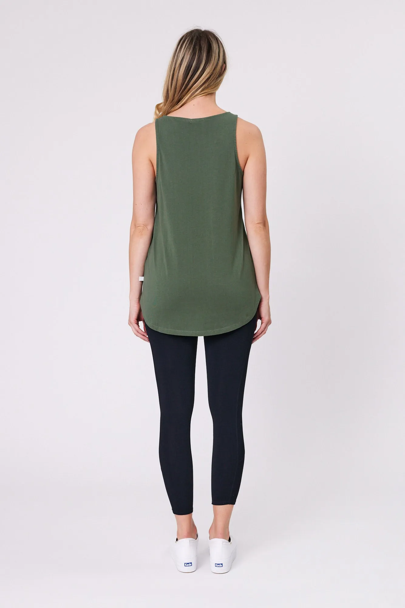 Shine On Essentials Tank Khaki