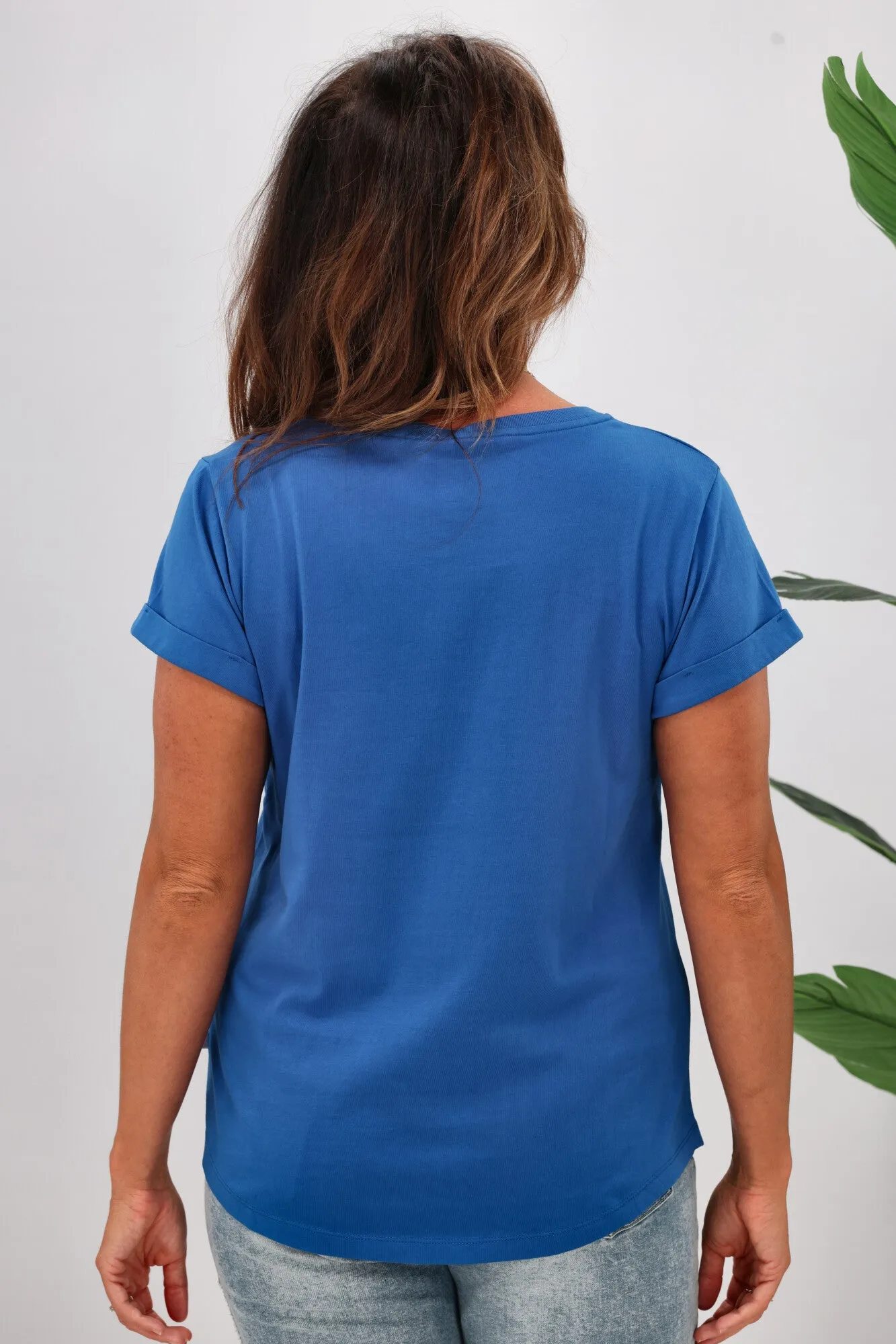 Shine On Essentials V Tee Cobalt Blue