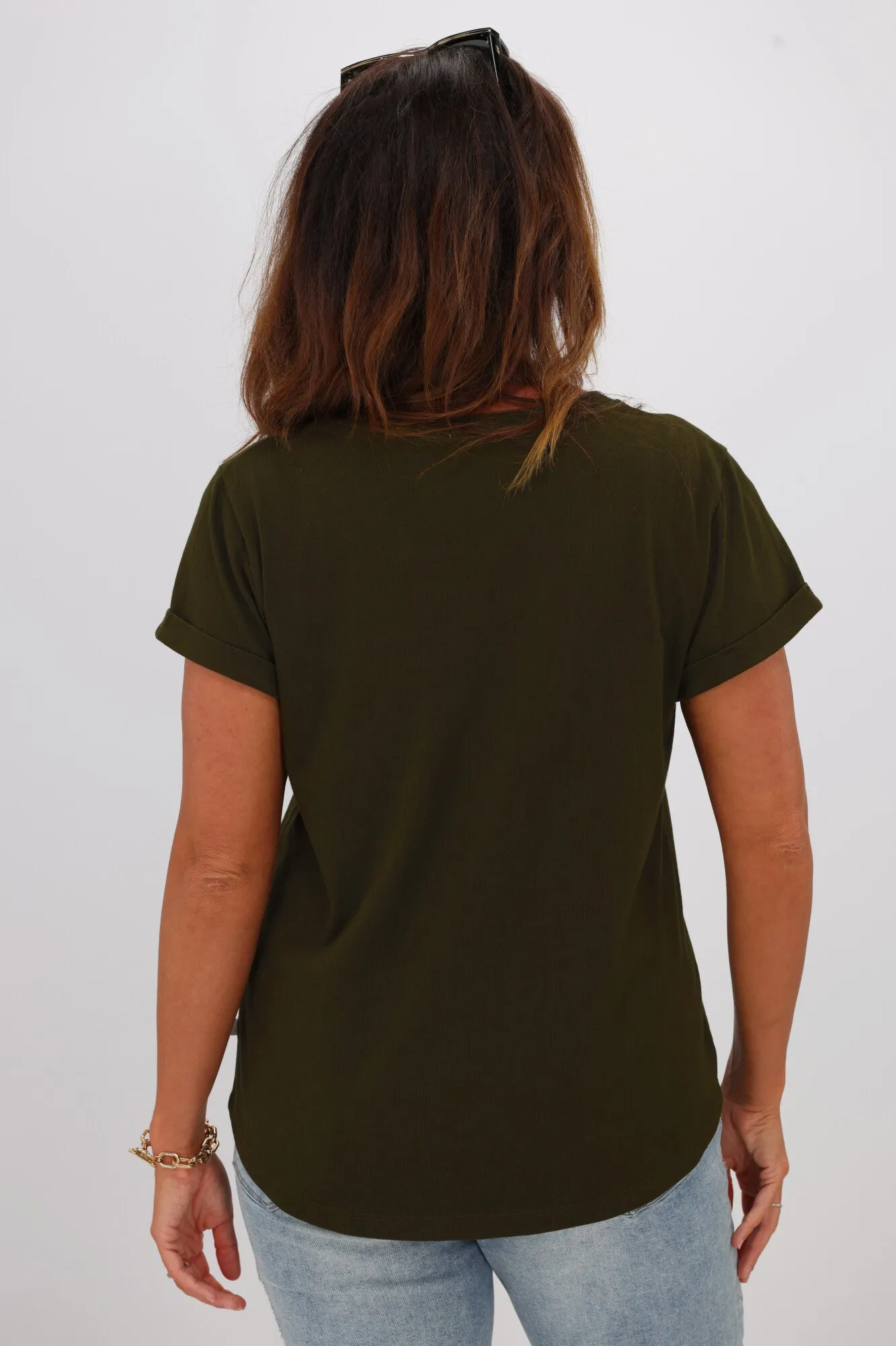 Shine On Essentials V Tee Olive
