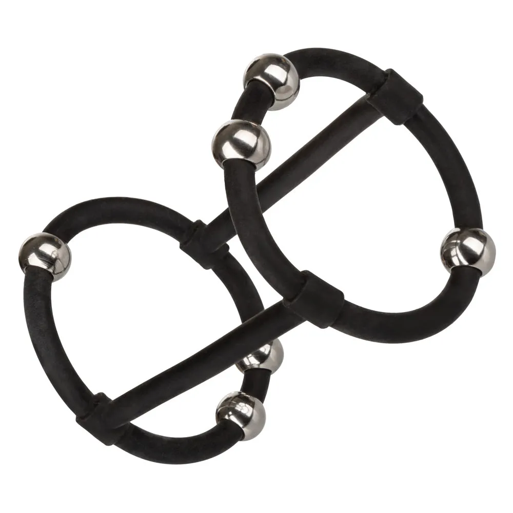 Steel Beaded Silicone Enhancer Cage Penis Sleeve
