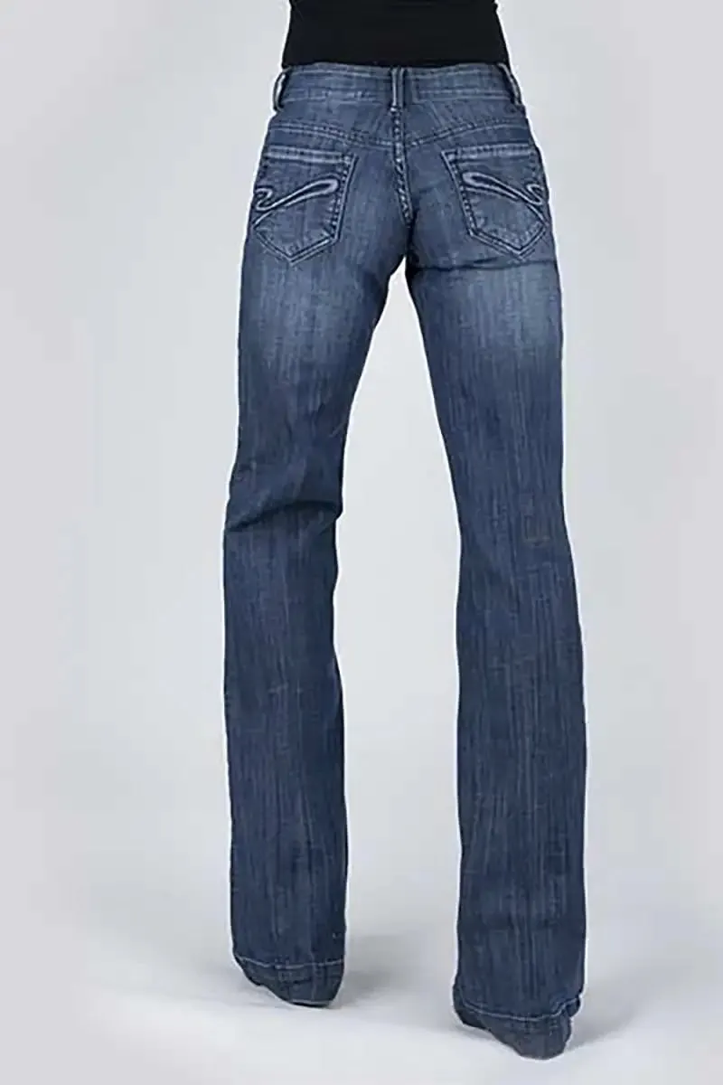 Stetson 214 Trouser Fit S Back Pocket ( Denim Dark Wash) - Women's Jeans