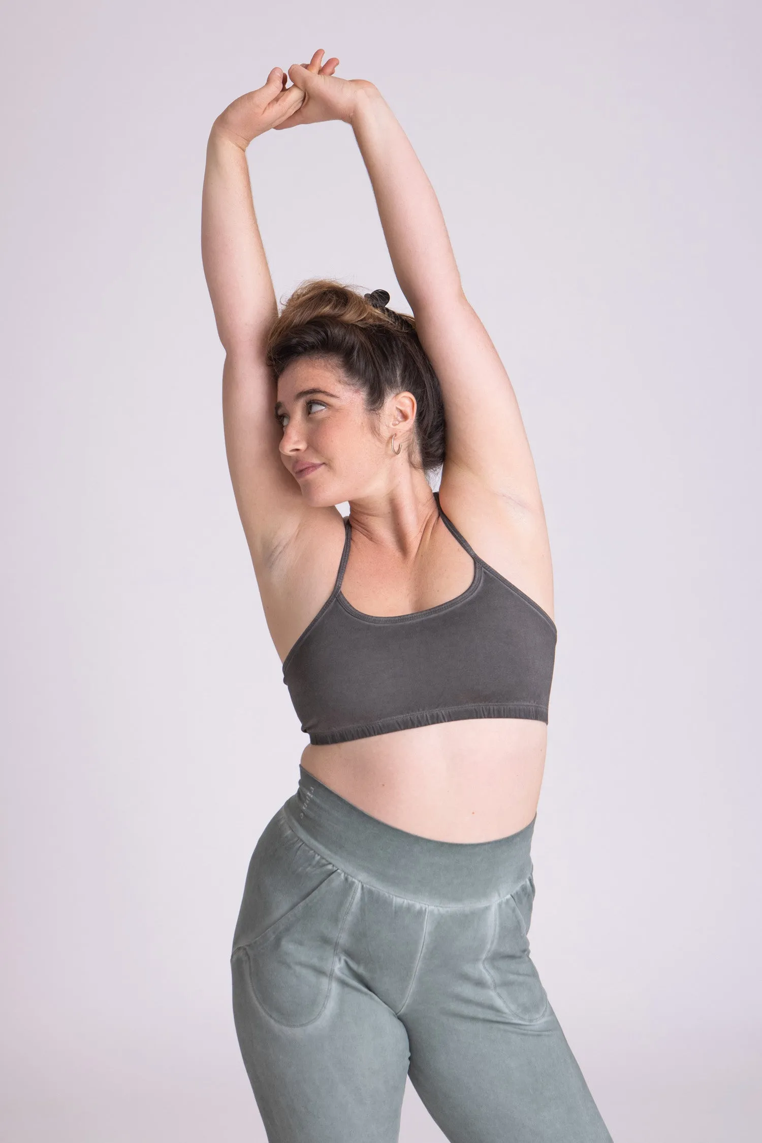 Stonewash Criss Cross Bra