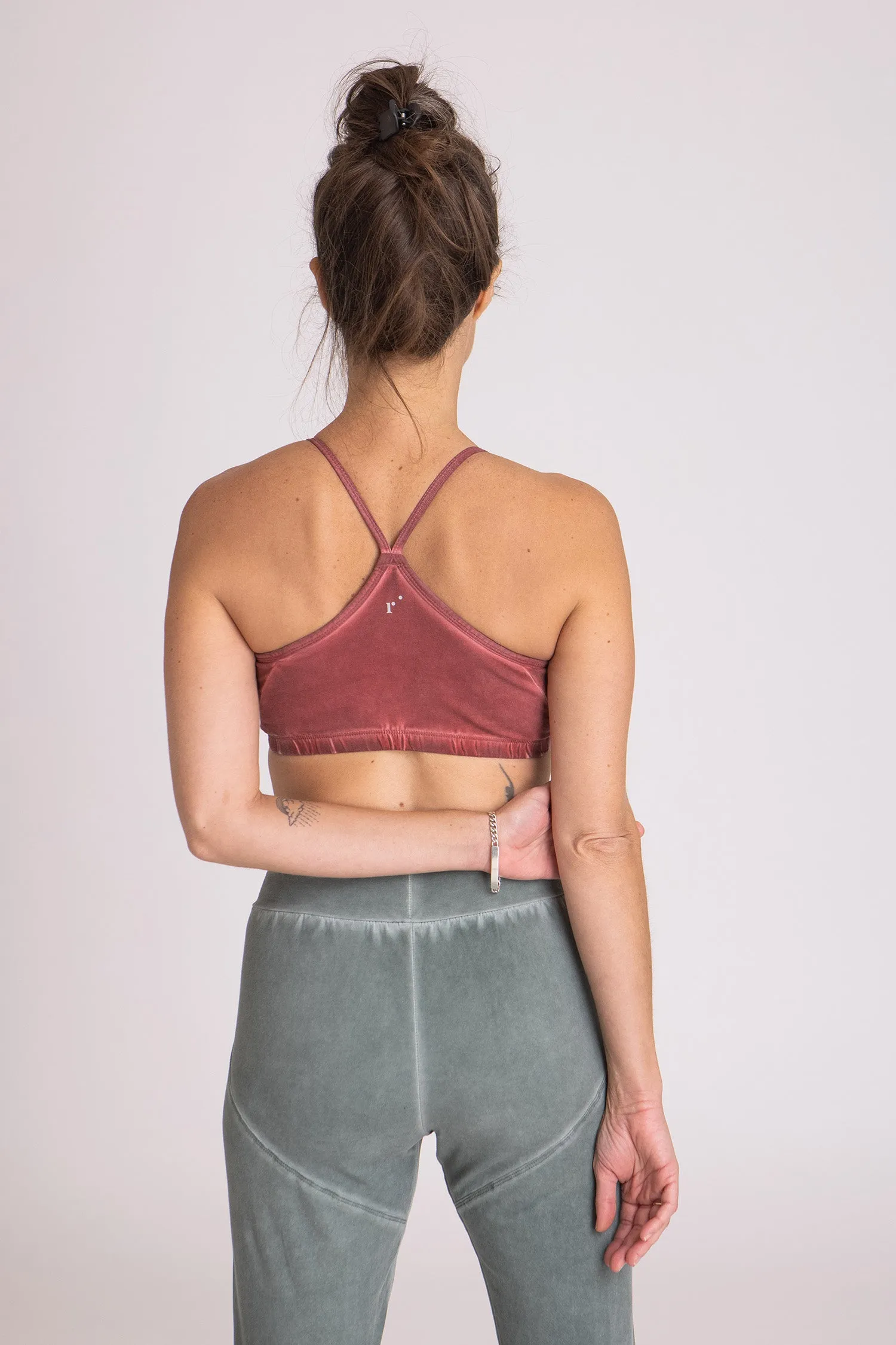 Stonewash Criss Cross Bra